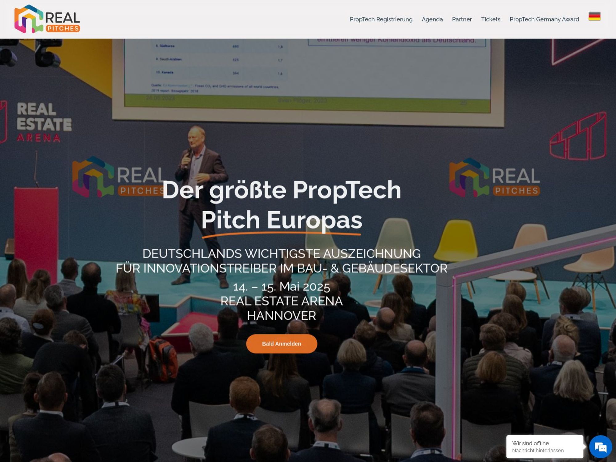 REAL PropTech Pitches 2025 website