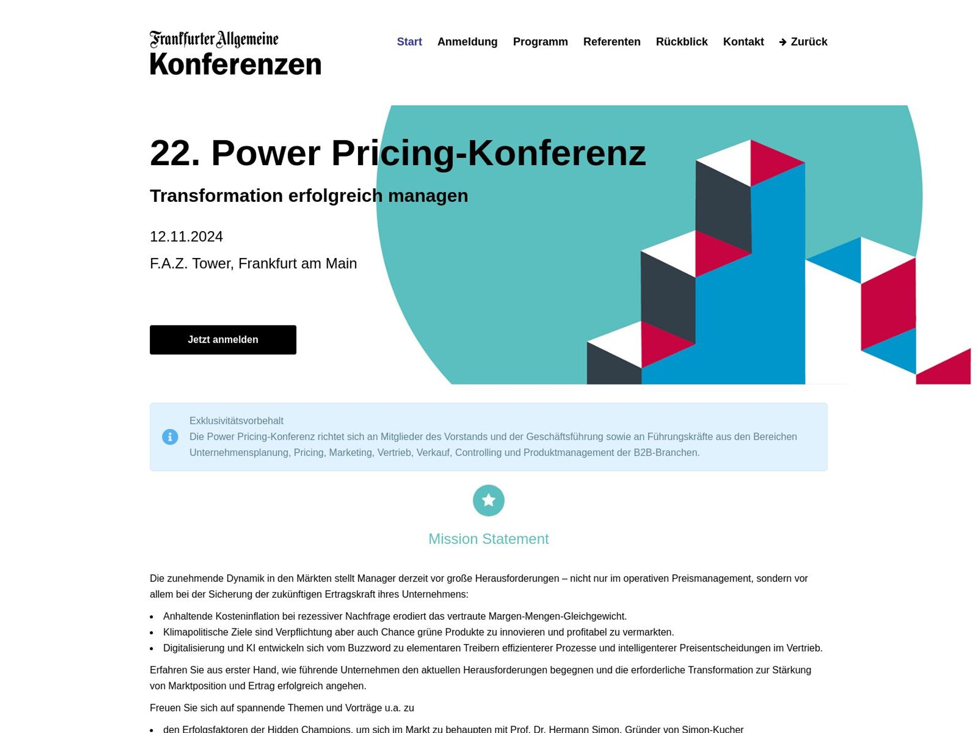 F.A.Z. 22. Power Pricing-Konferenz screenshot