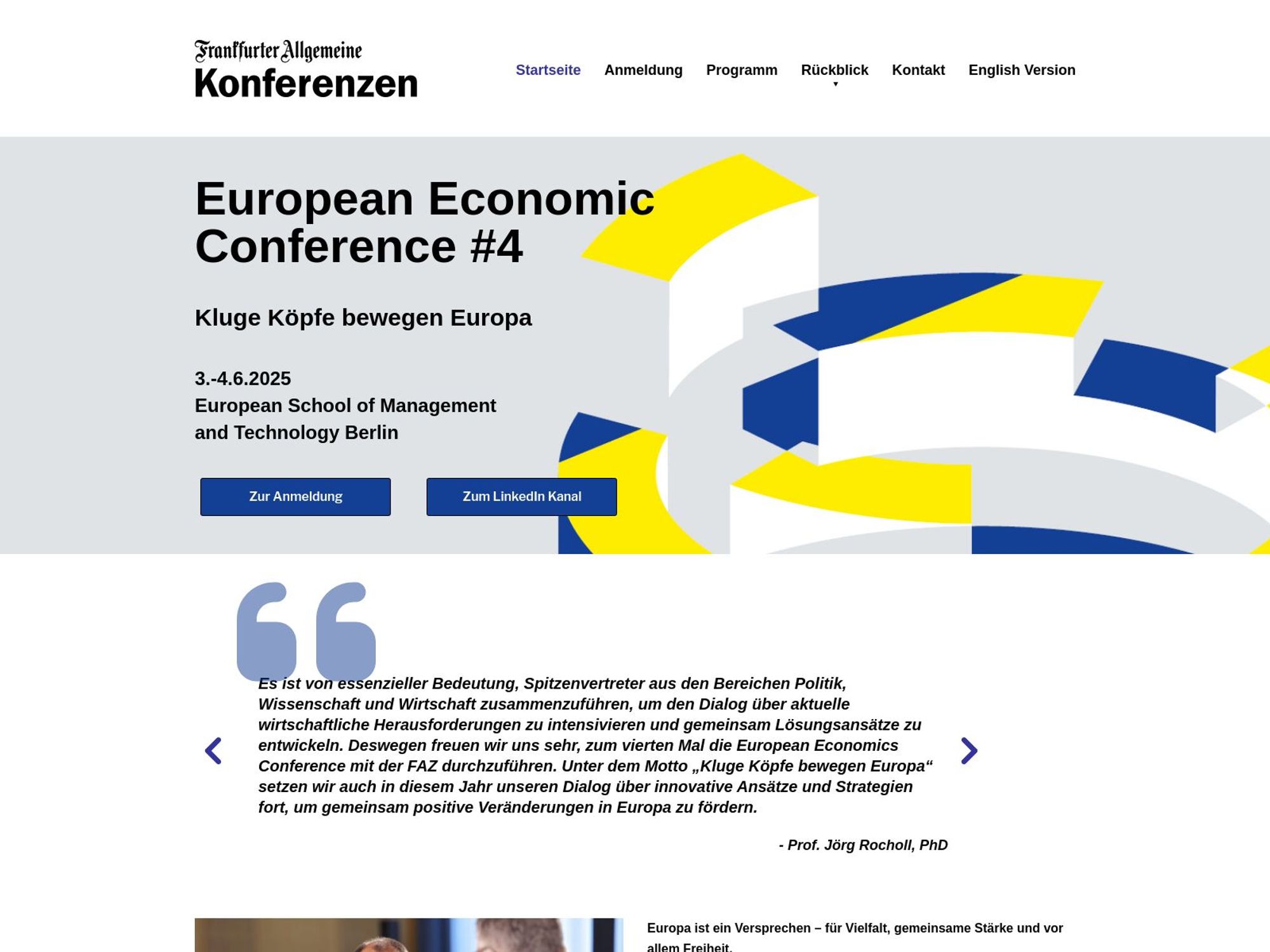 F.A.Z. European Economic Conference #4 website