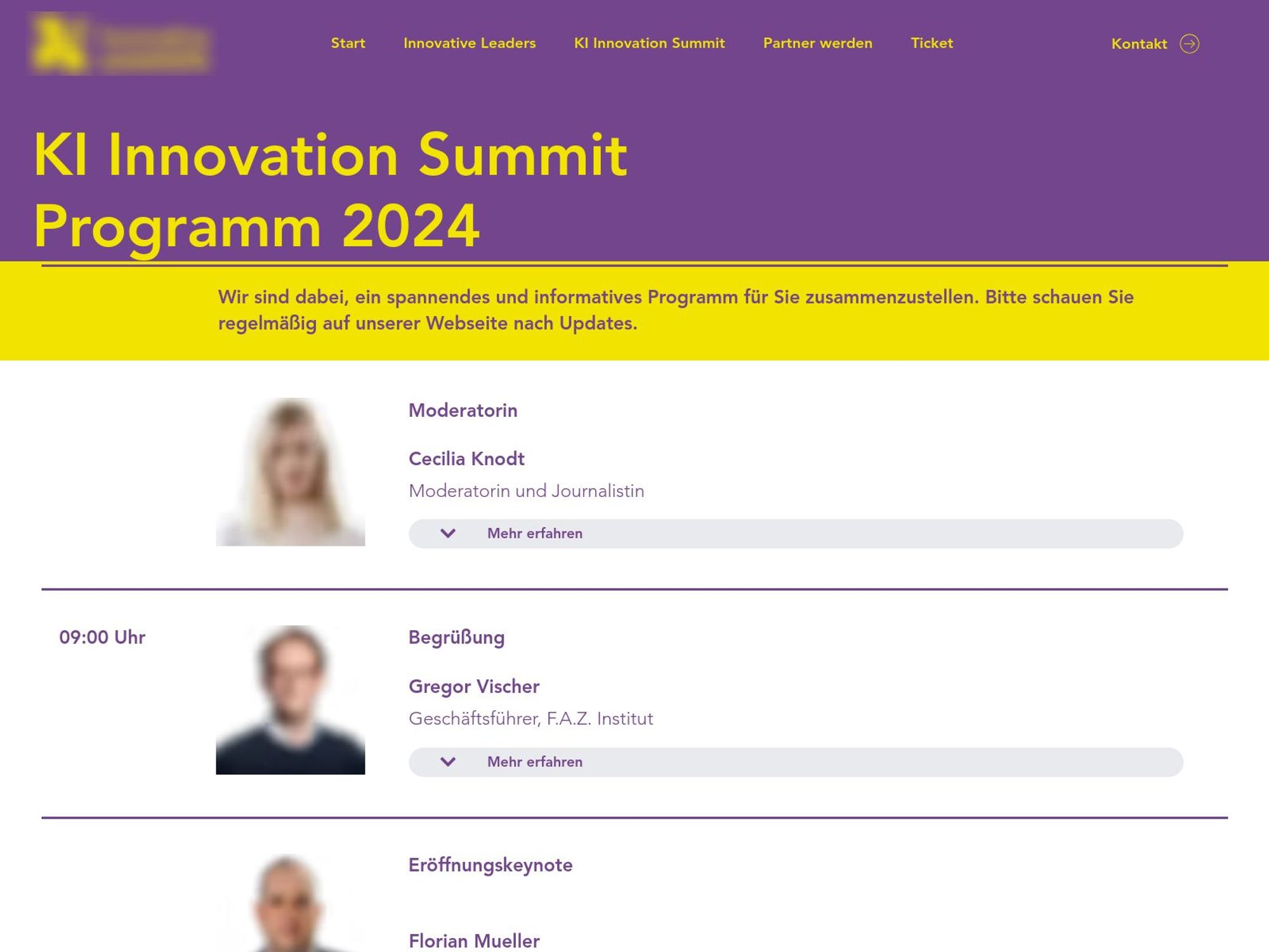 KI Innovation Summit 2024 website