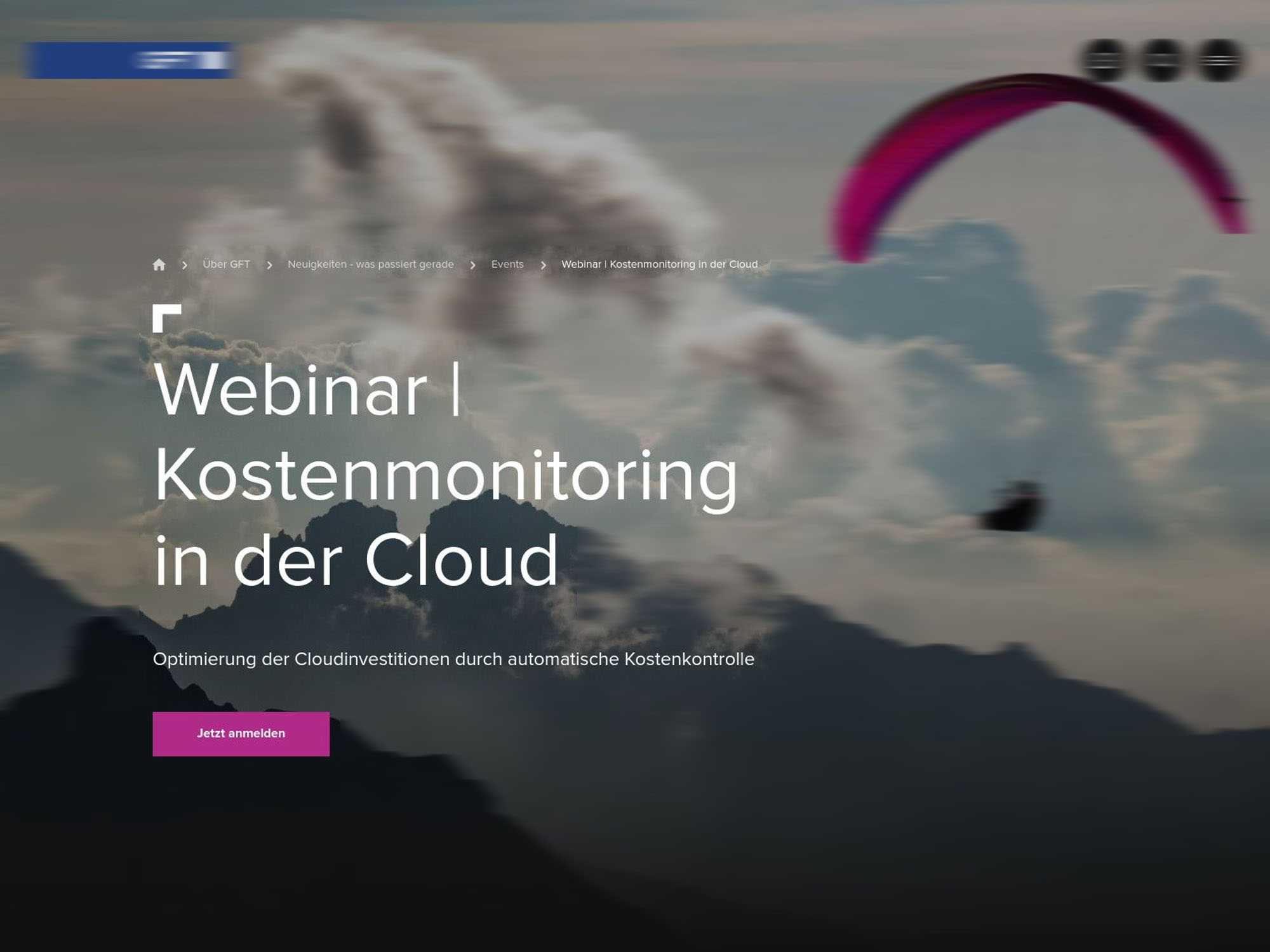 Kostenmonitoring in der Cloud website