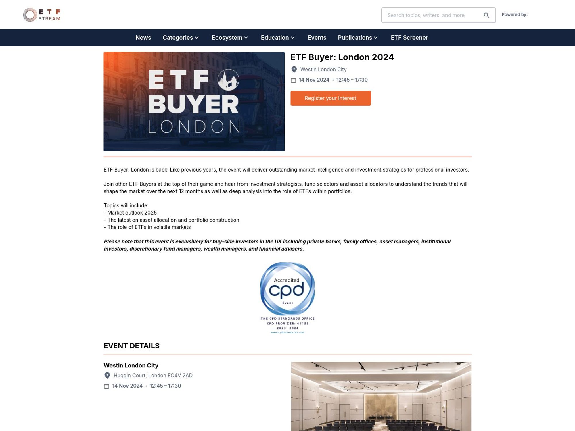 ETF Buyer: London 2024 screenshot