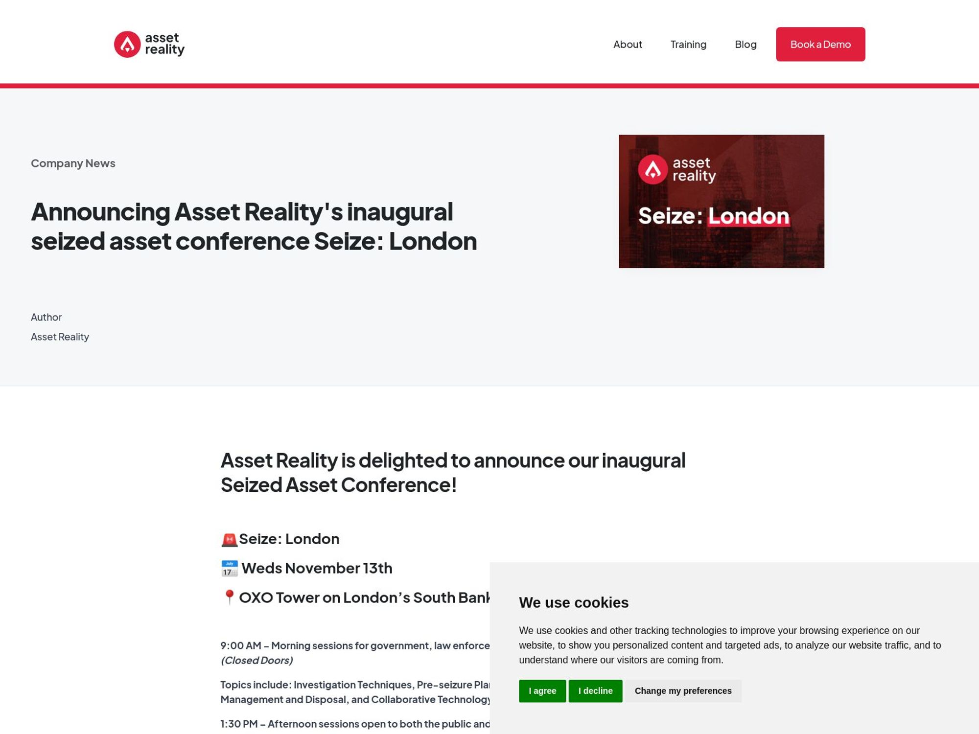 Asset Reality - Seized Asset Conference screenshot