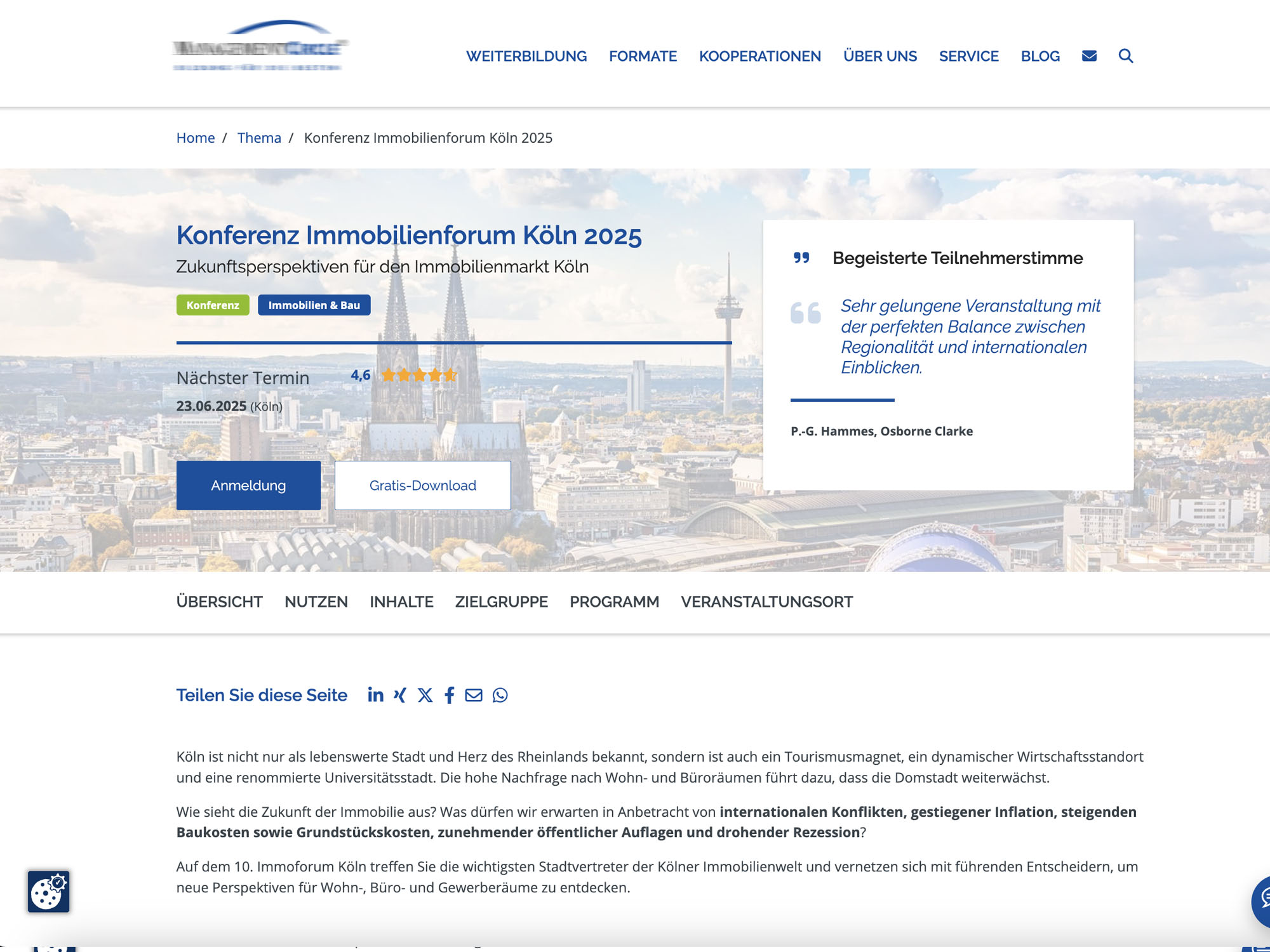 12. Immobilienforum Berlin 2025 website