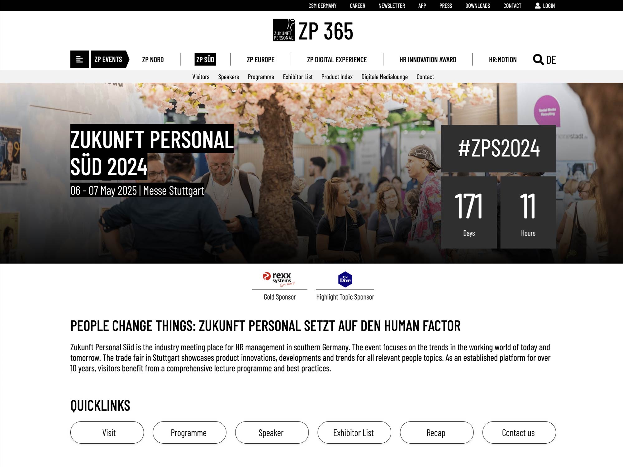 ZP 365 - Zukunft Personal Süd 2025 website