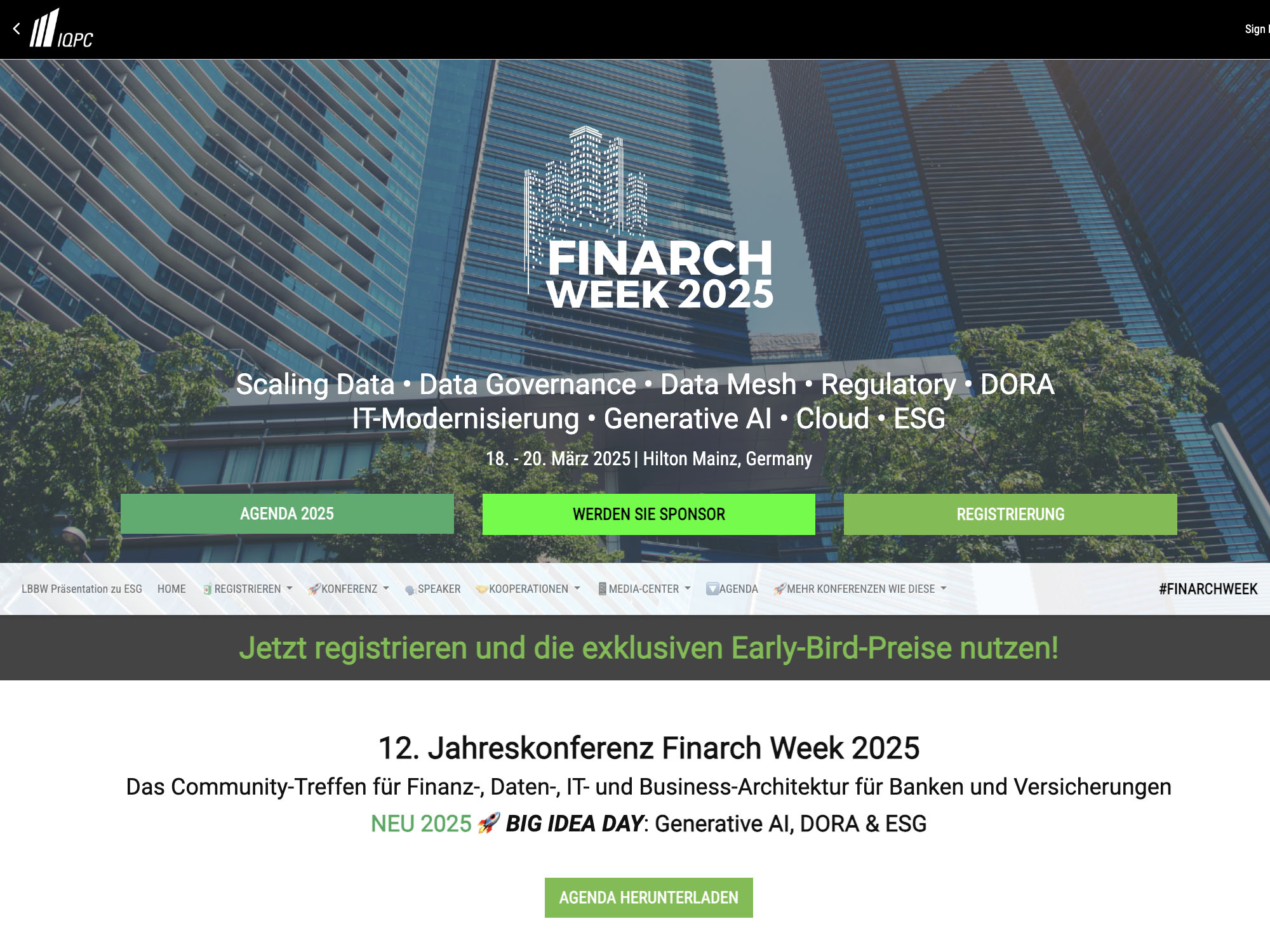 Finarch Week 2025 website