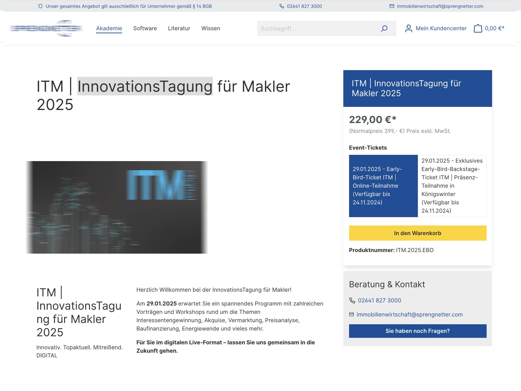 ITM - InnovationsTagung für Makler website