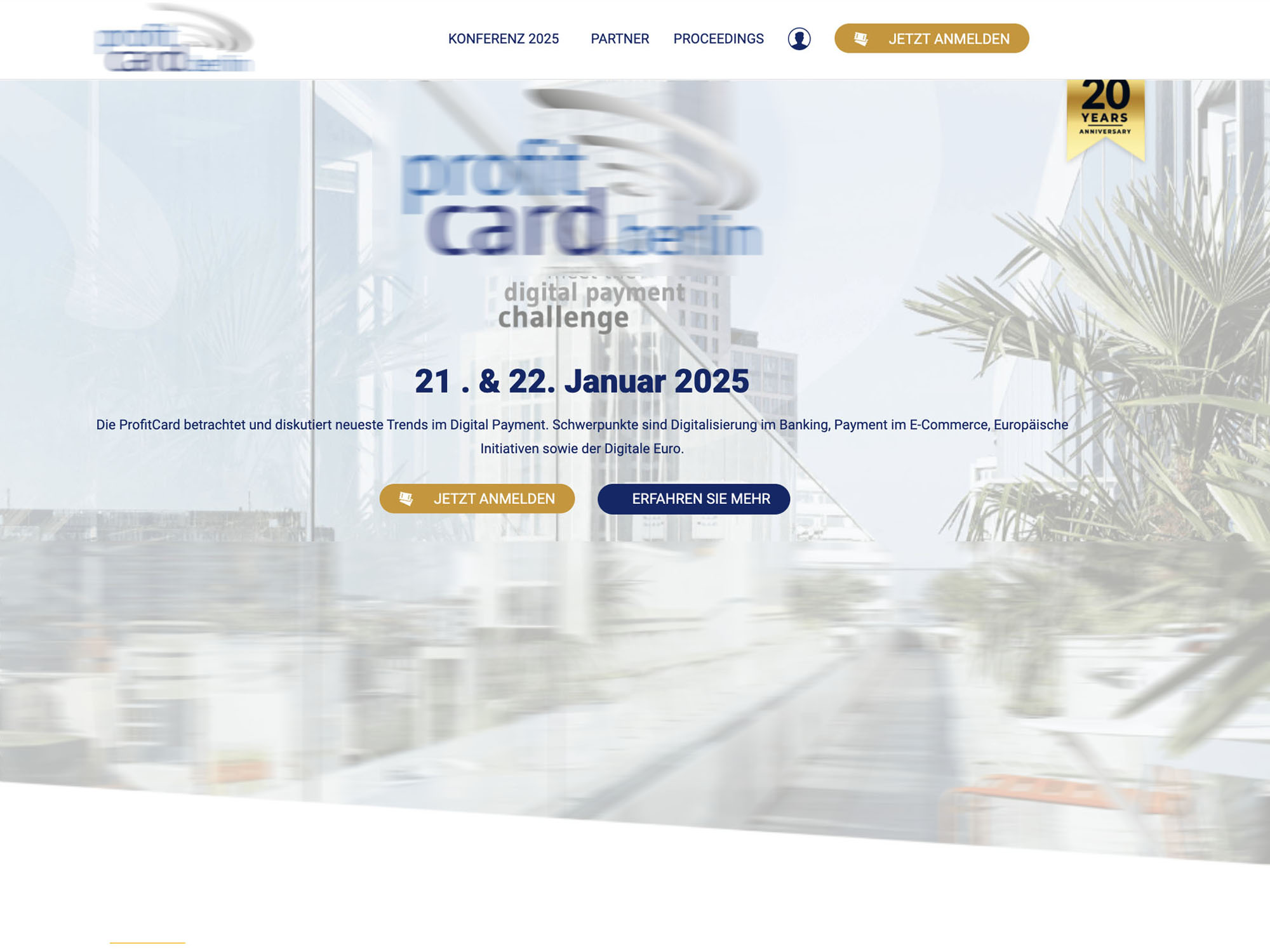 ProfitCard 2025 - Digital Payments Conferen e website