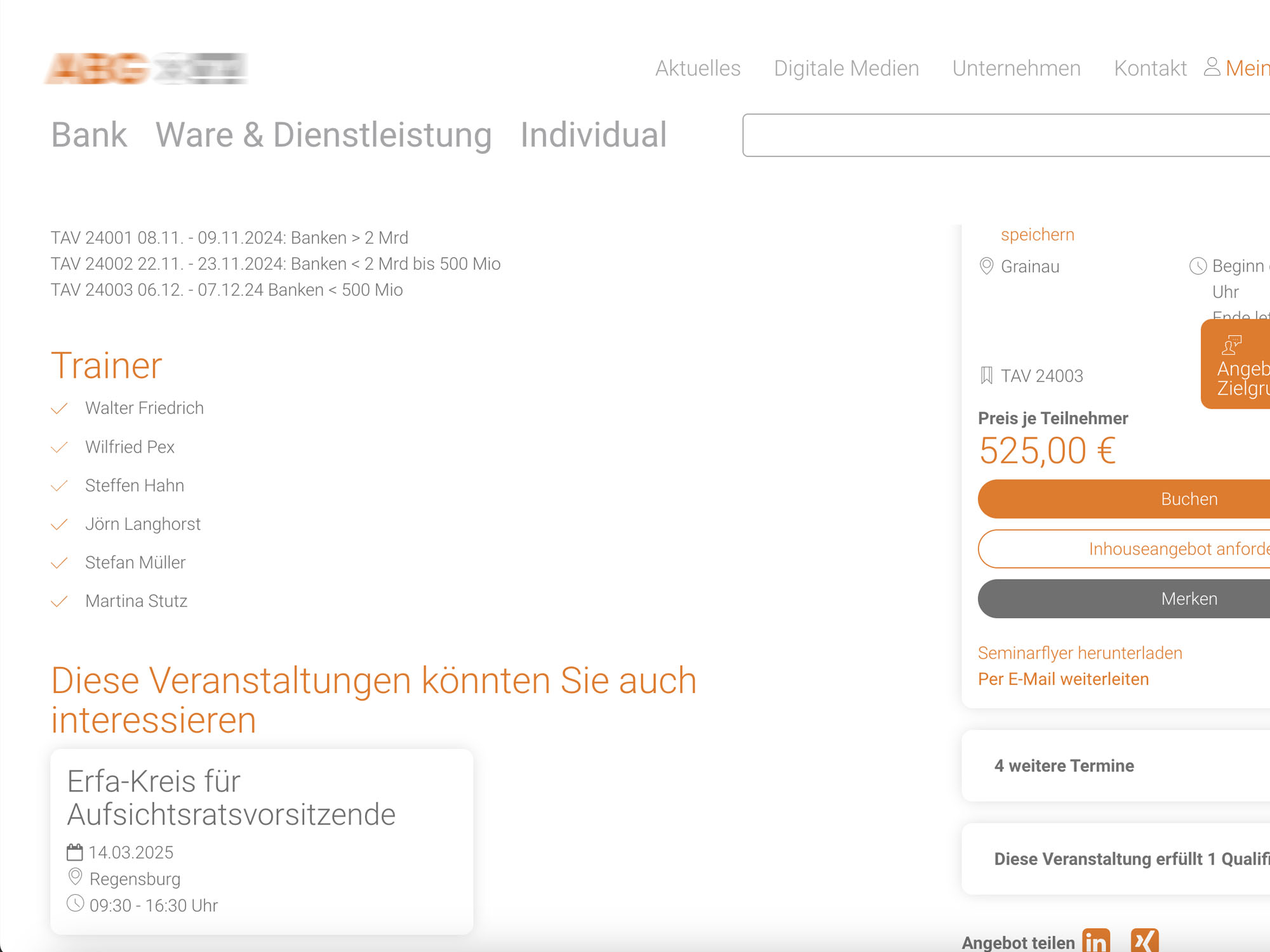 ABG: Fachtagung für Aufsichtsratsvorsitzende website