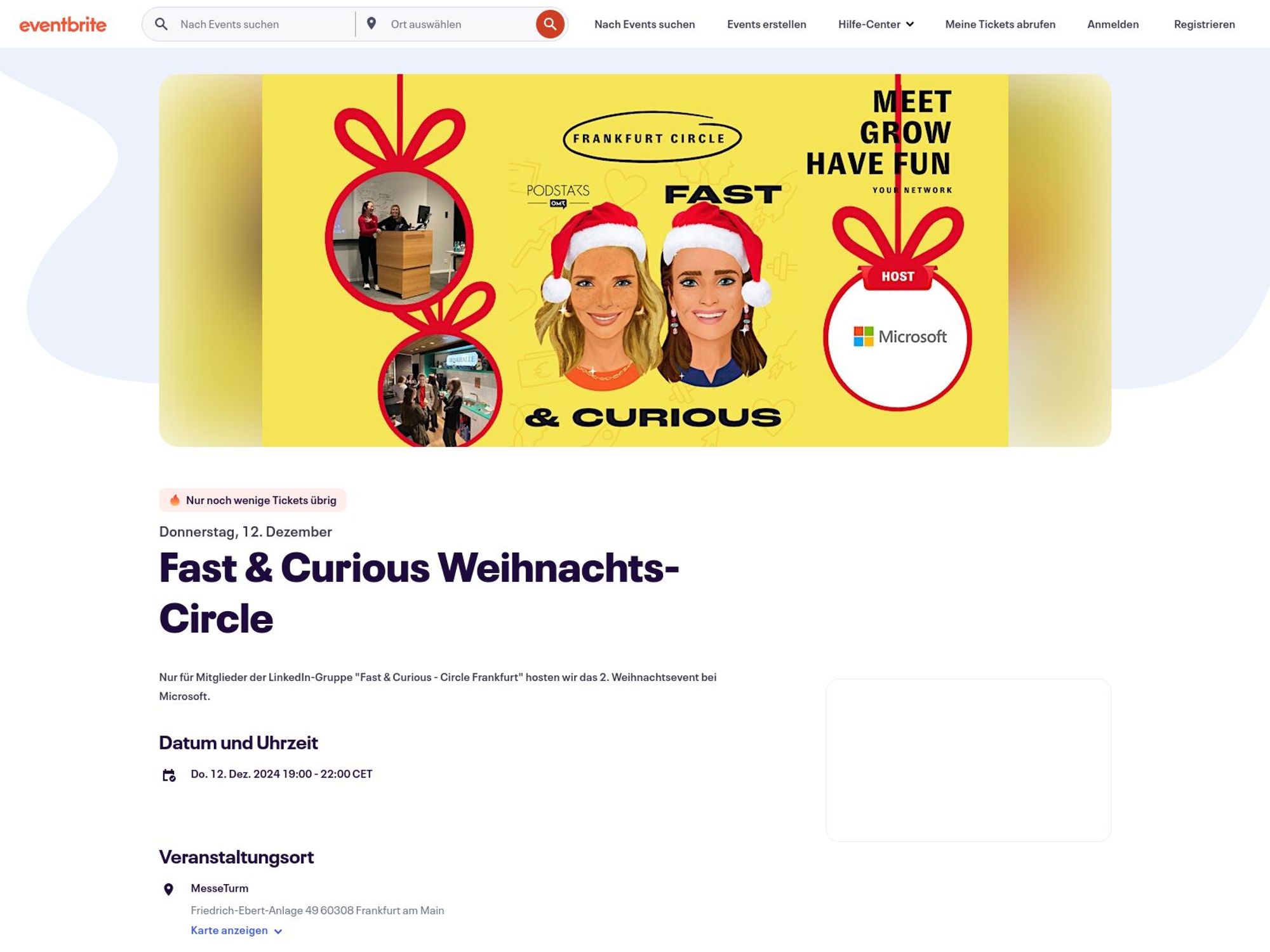 Fast & Curious Weihnachts-Circle website