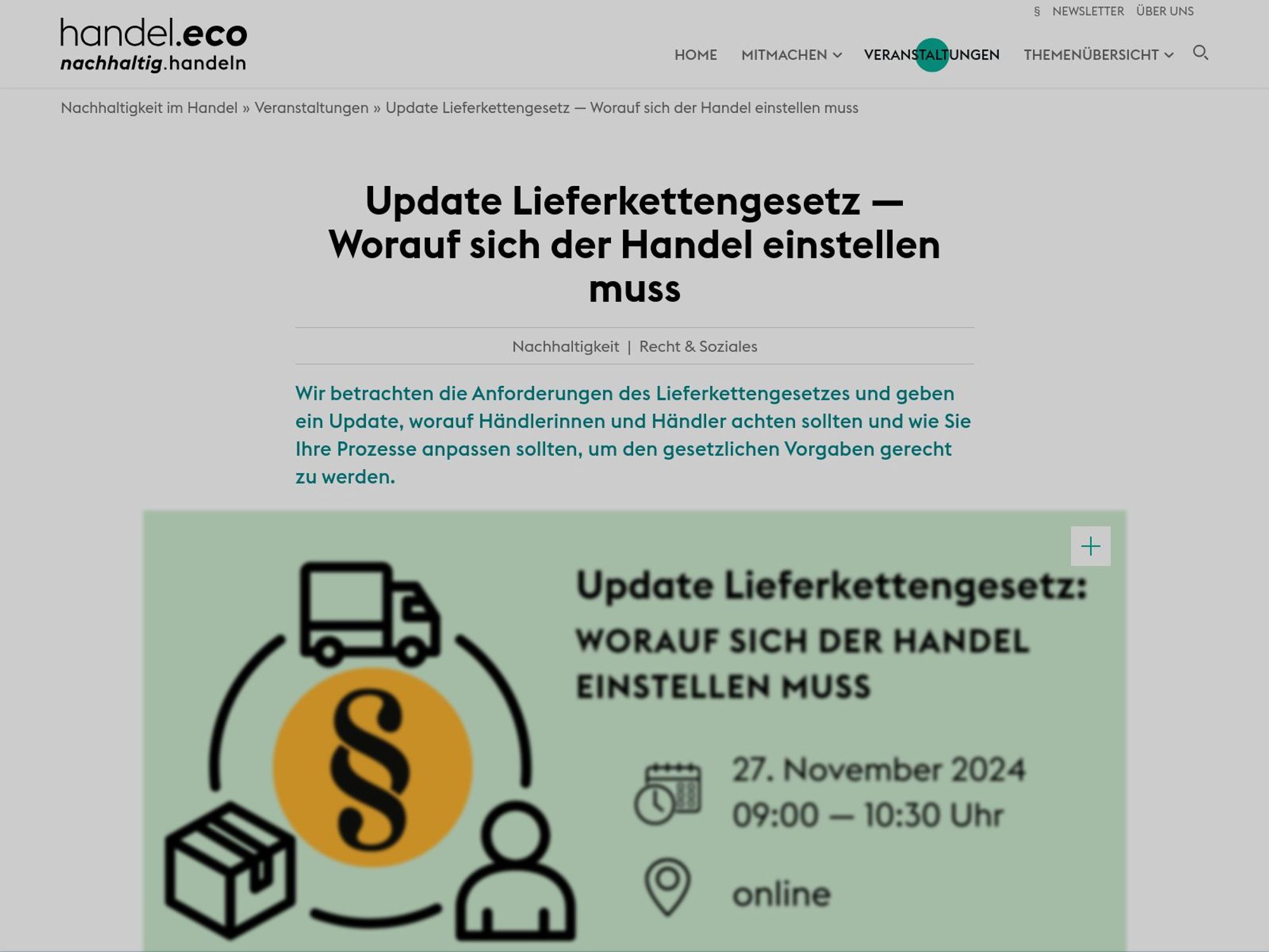 Update Lieferkettengesetz — Worauf sich der Handel einstellen muss website