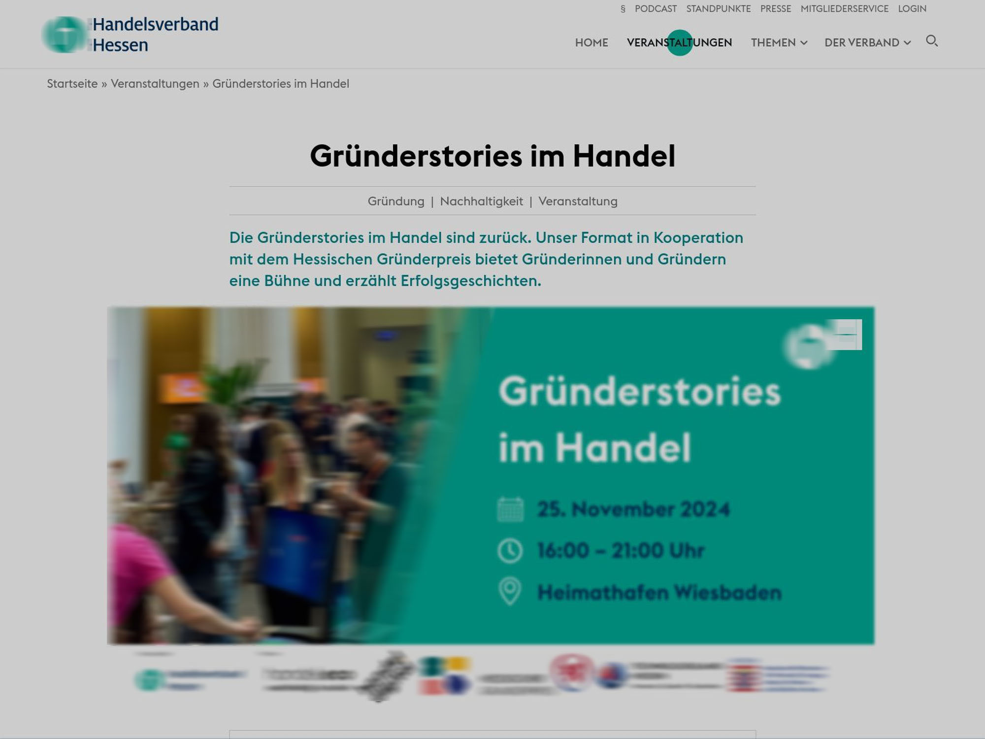 Gründerstories im Handel website