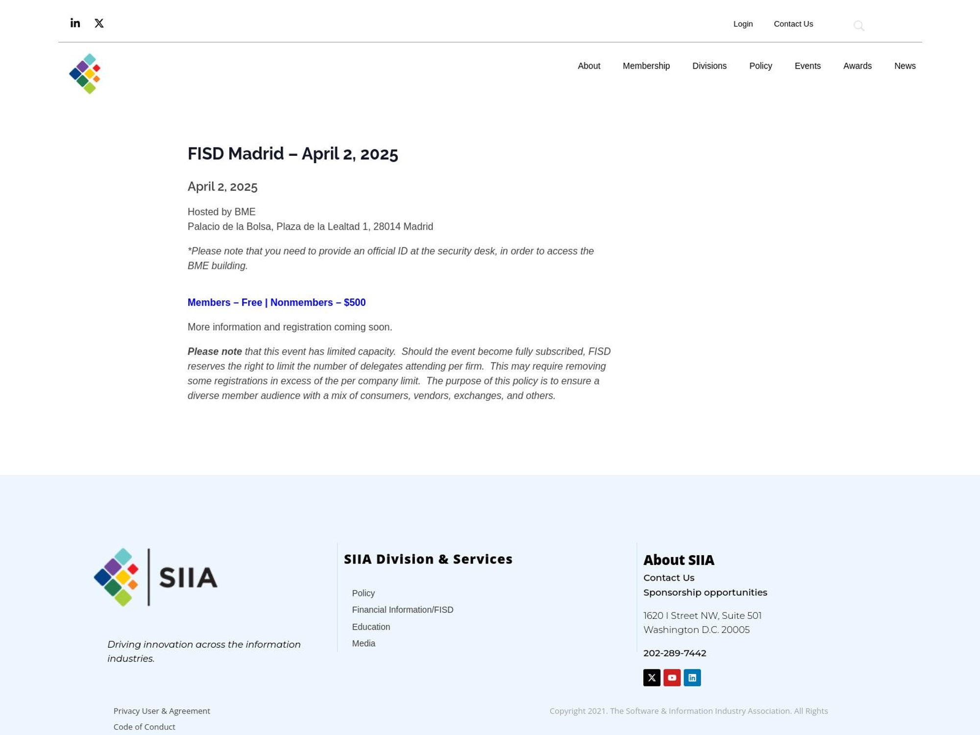 FISD Madrid website