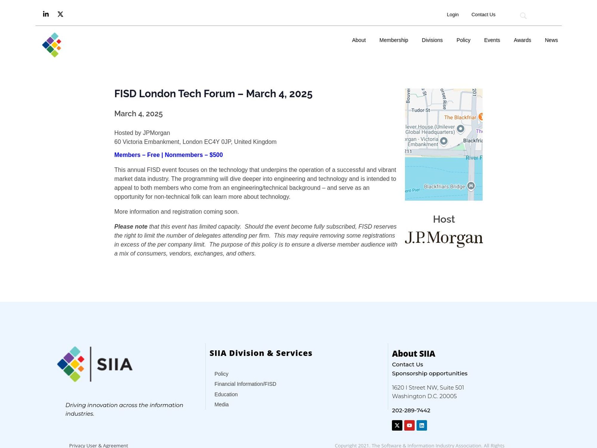 FISD London Tech Forum website