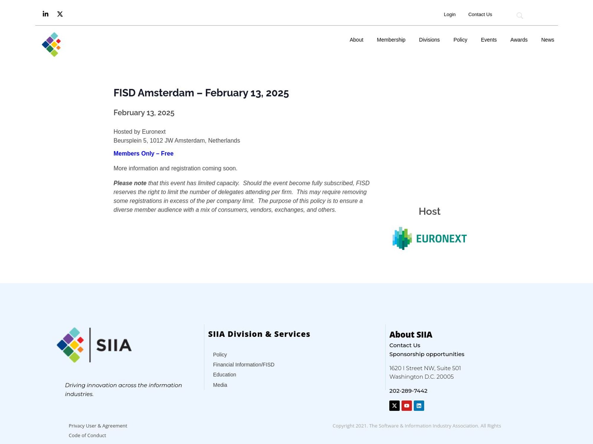 FISD Amsterdam website