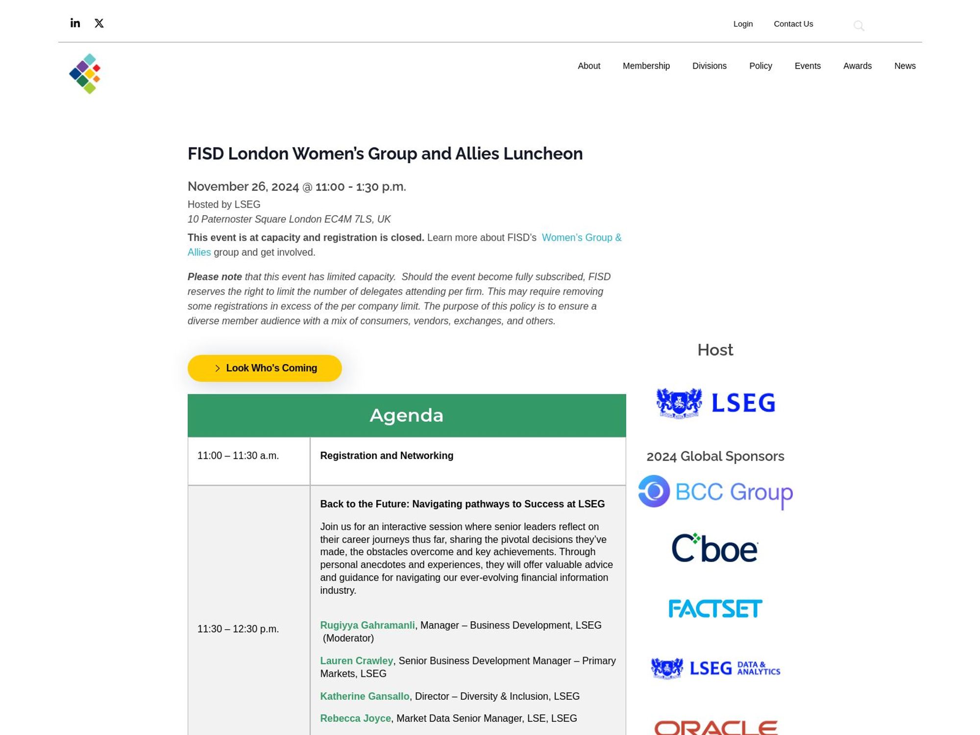 FISD London Women’s Group and Allies Luncheon website