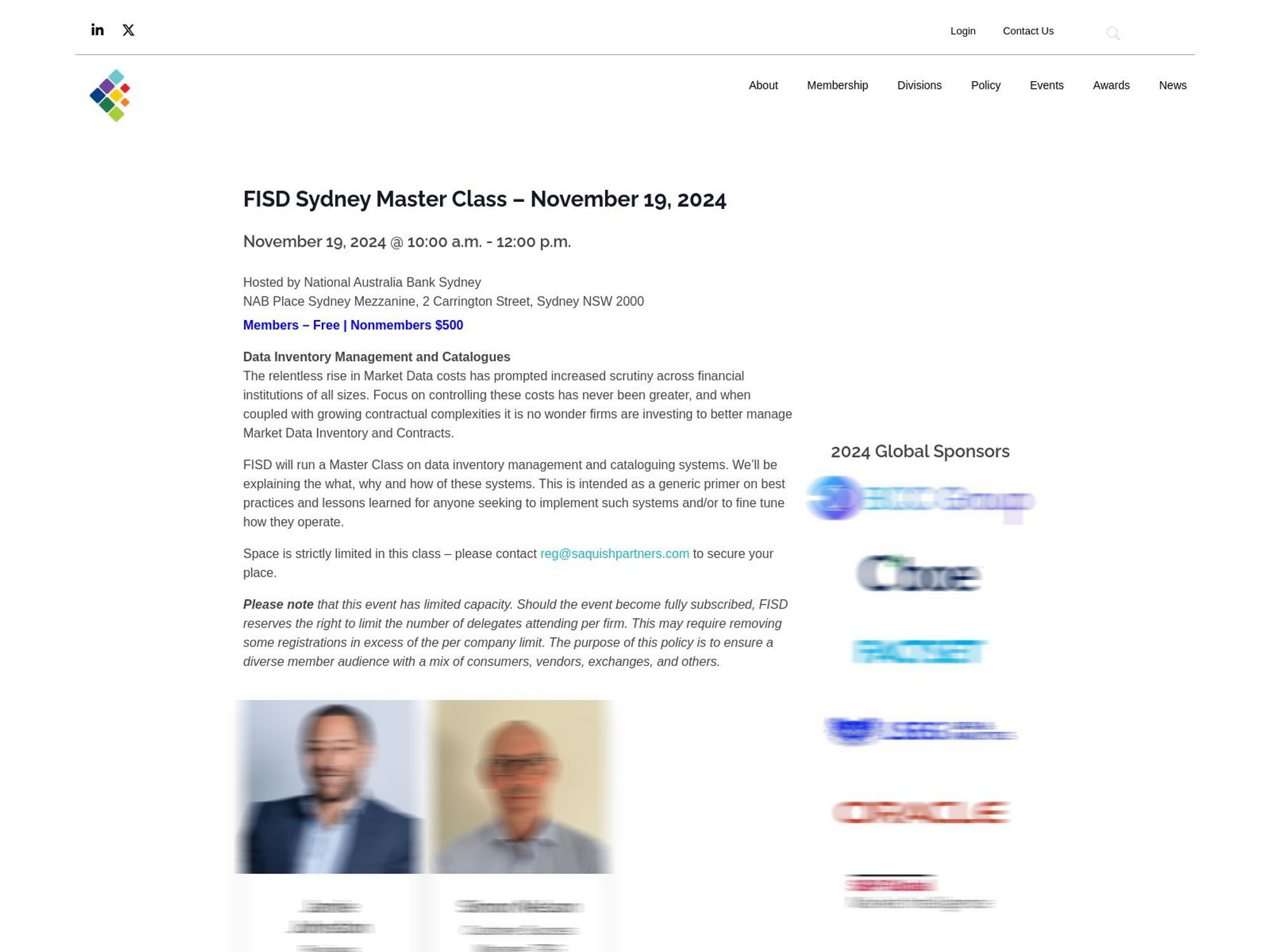 FISD Sydney Master Class screenshot