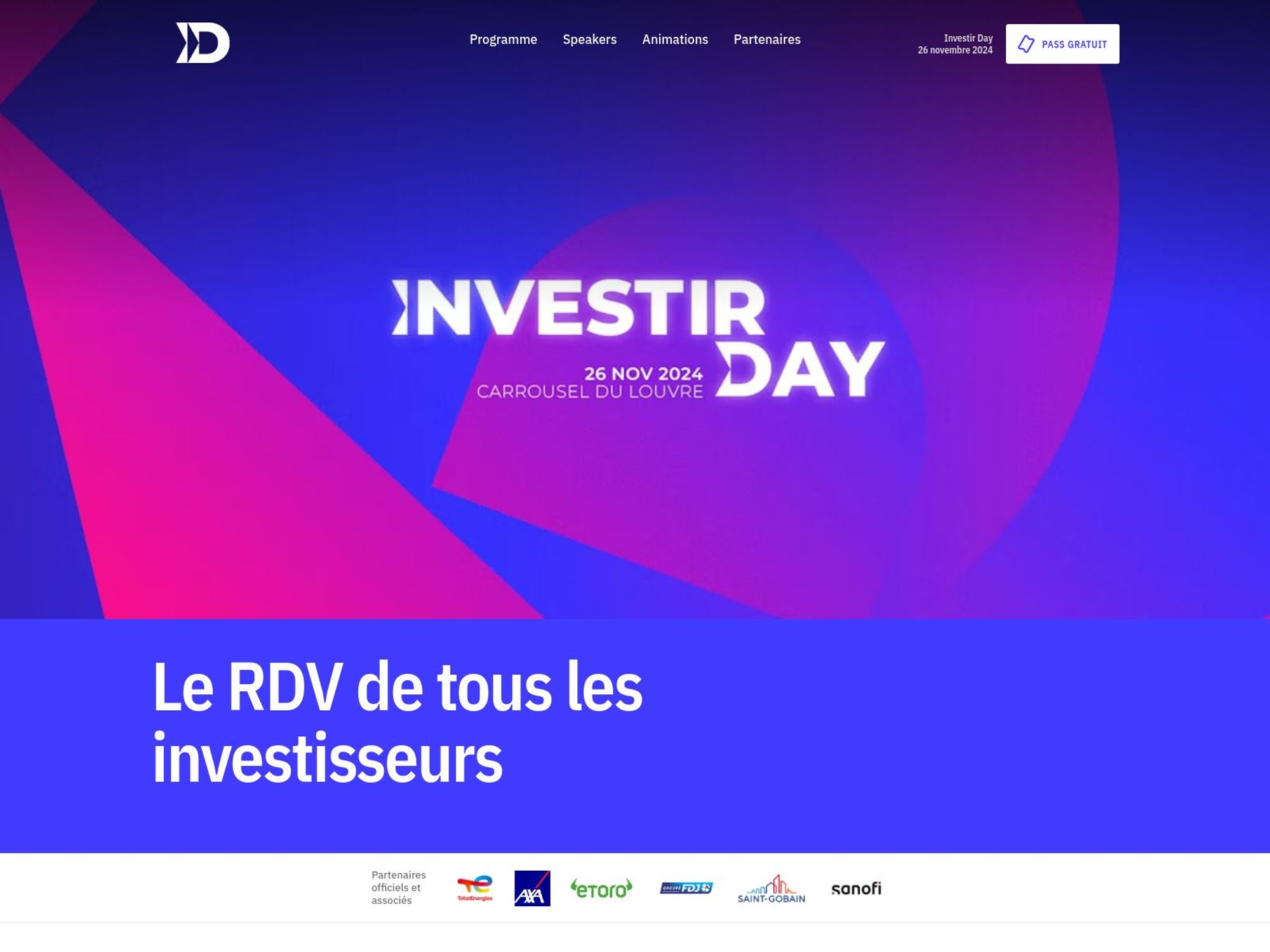 InvestirDay 2024 website