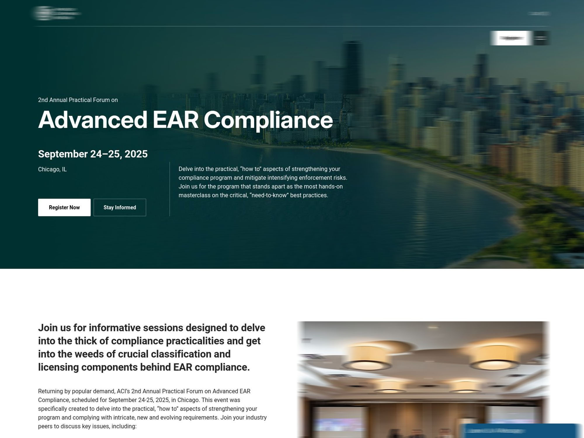 2nd Annual Practical Forum on Advanced EAR Compliance website