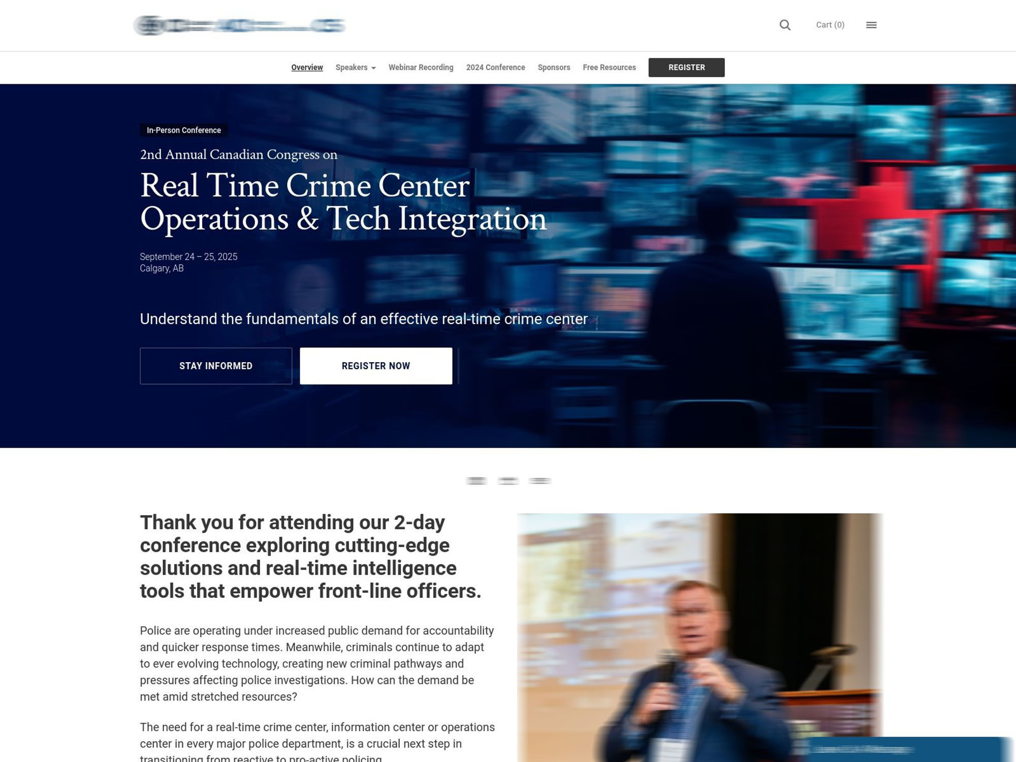 2nd Annual Canadian Congress on Real Time Crime Center Operations & Tech Integration website