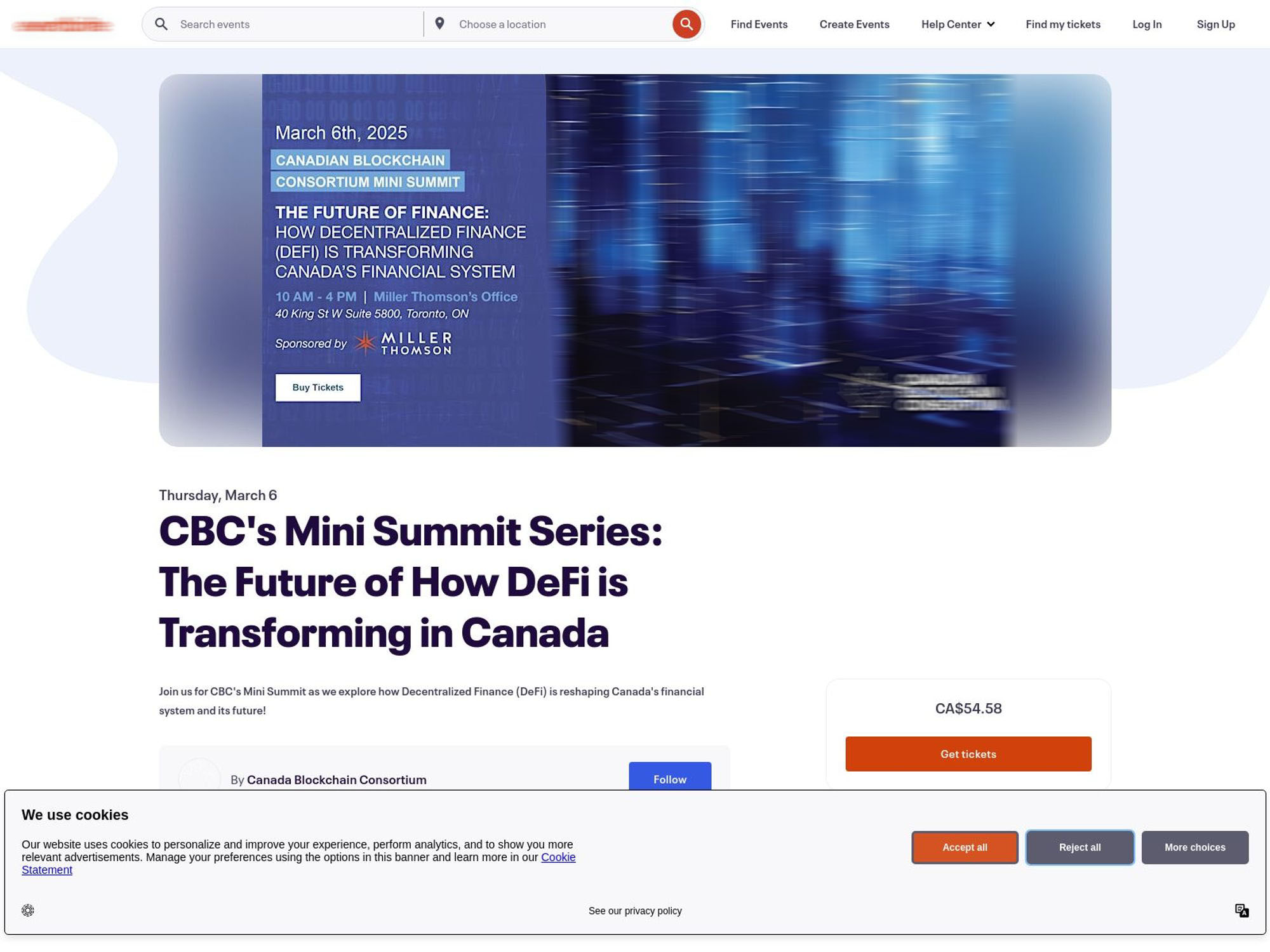 CBC's Mini Summit Series: The Future of How DeFi is Transforming in Canada website