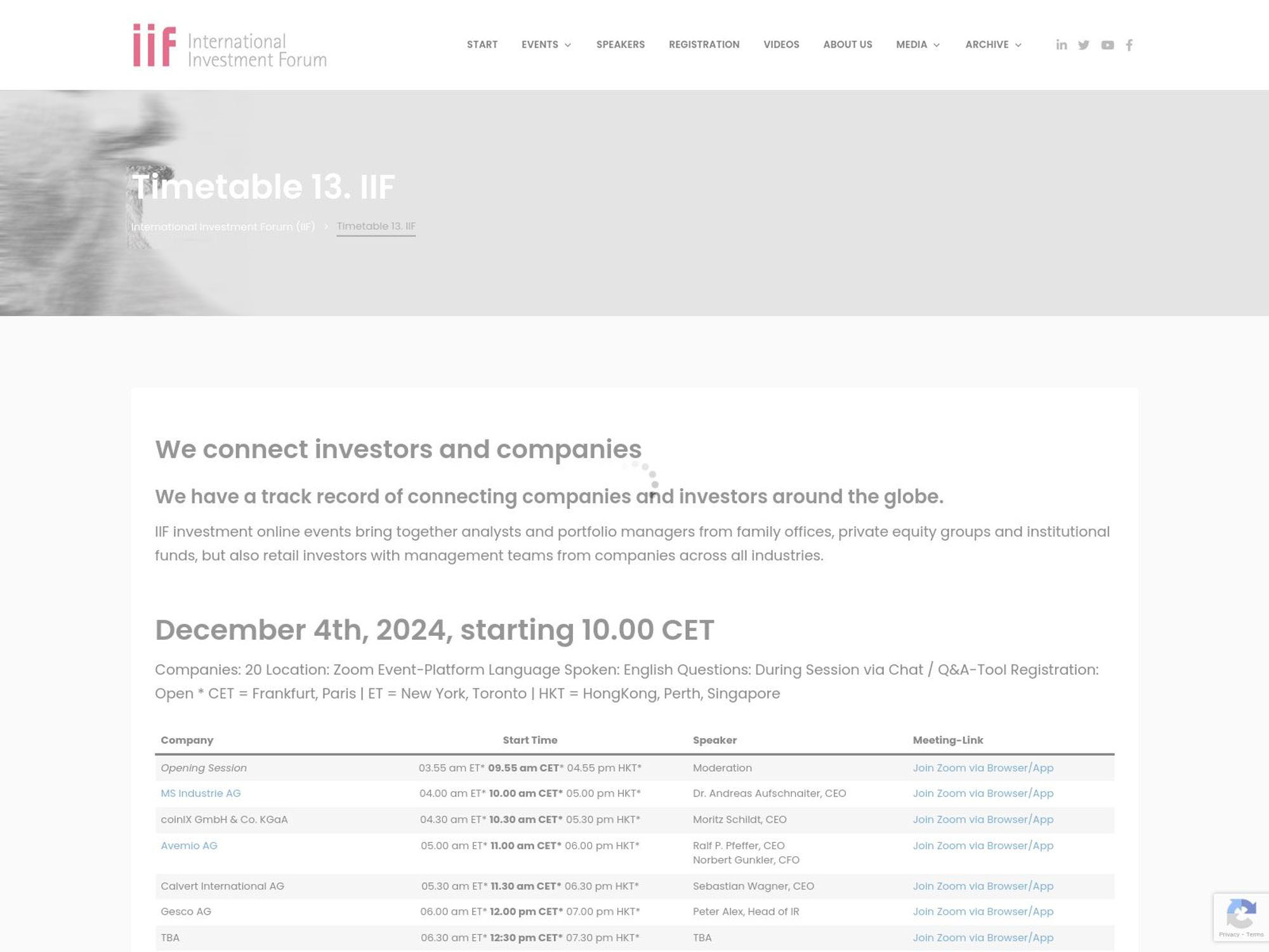 13. IIF - International Investment Forum website