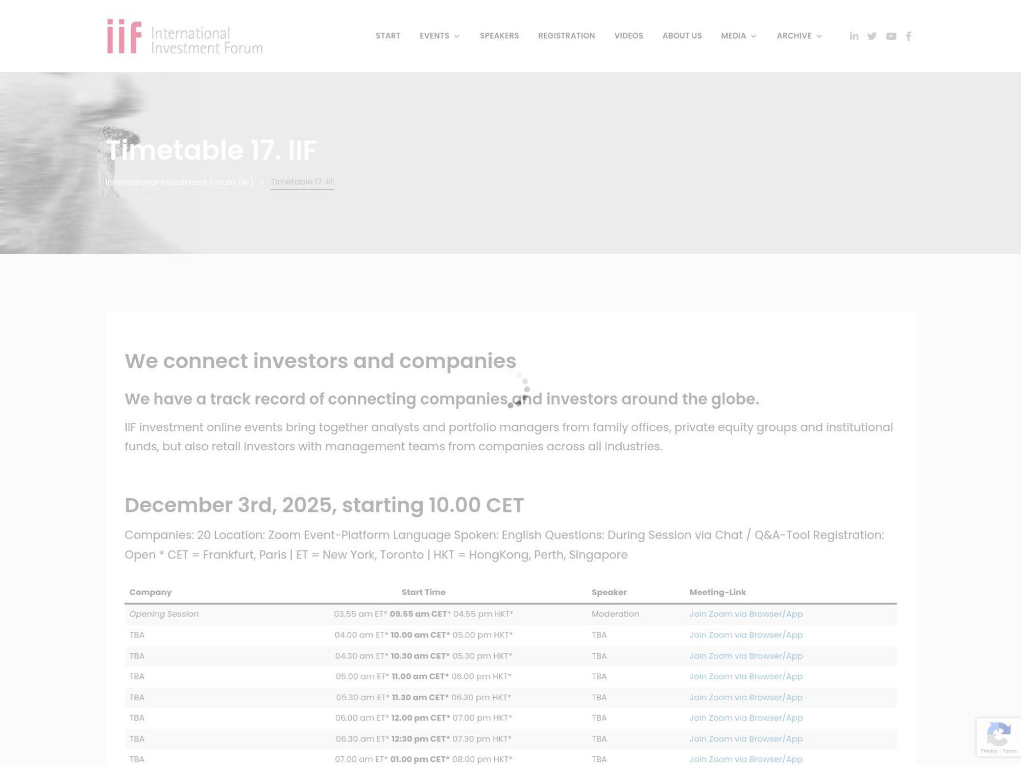 17. IIF - International Investment Forum website