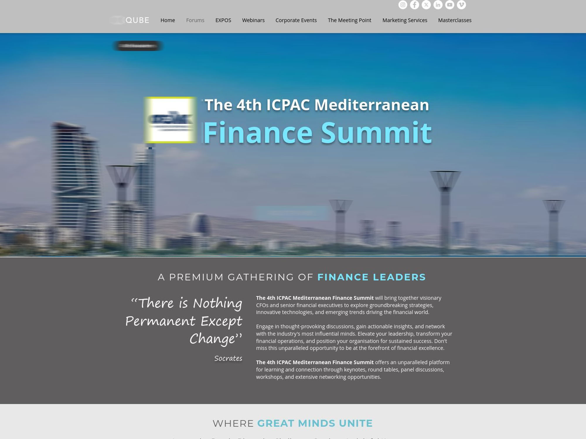 The 4th ICPAC Mediterranean Finance Summit website