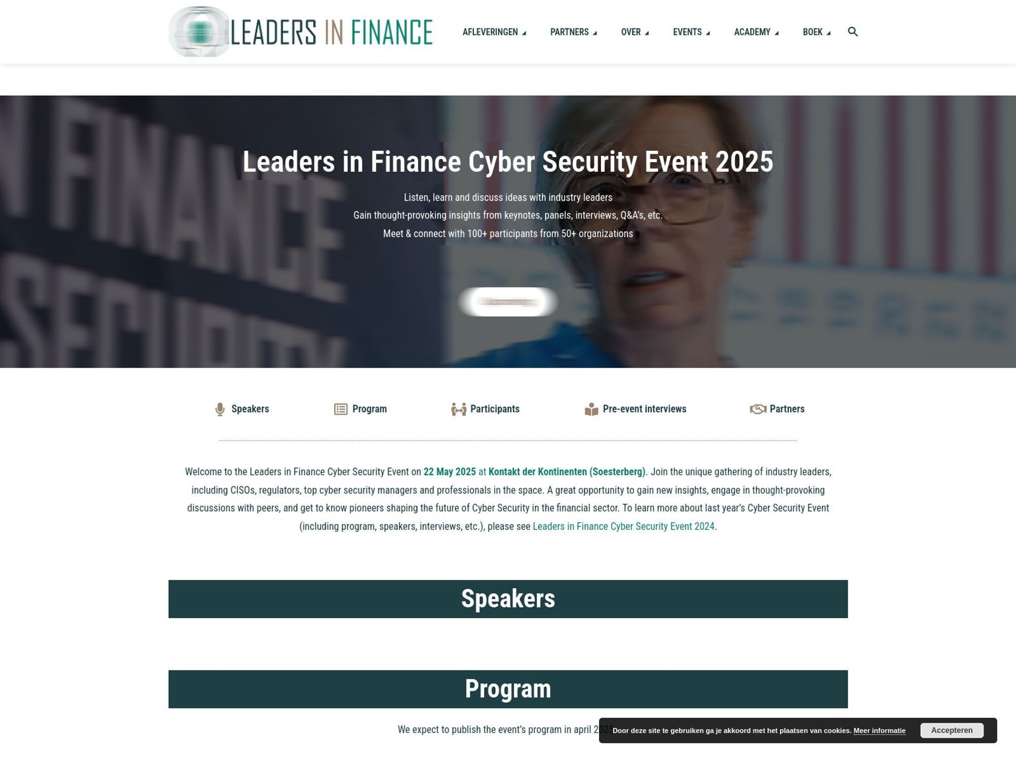 Leaders in Finance Cyber Security Event 2025 screenshot