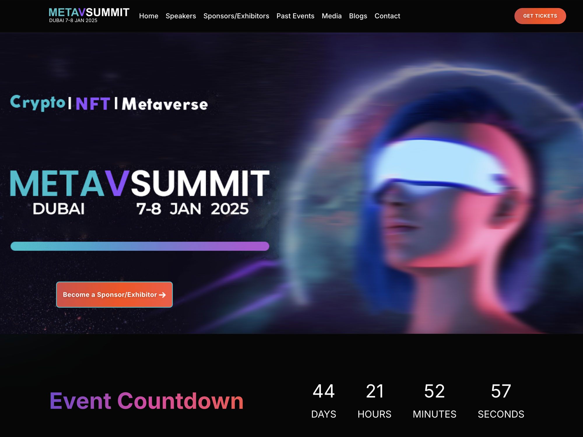 METAVSUMMIT 2025 - Crypto, NFT, Metaverse website