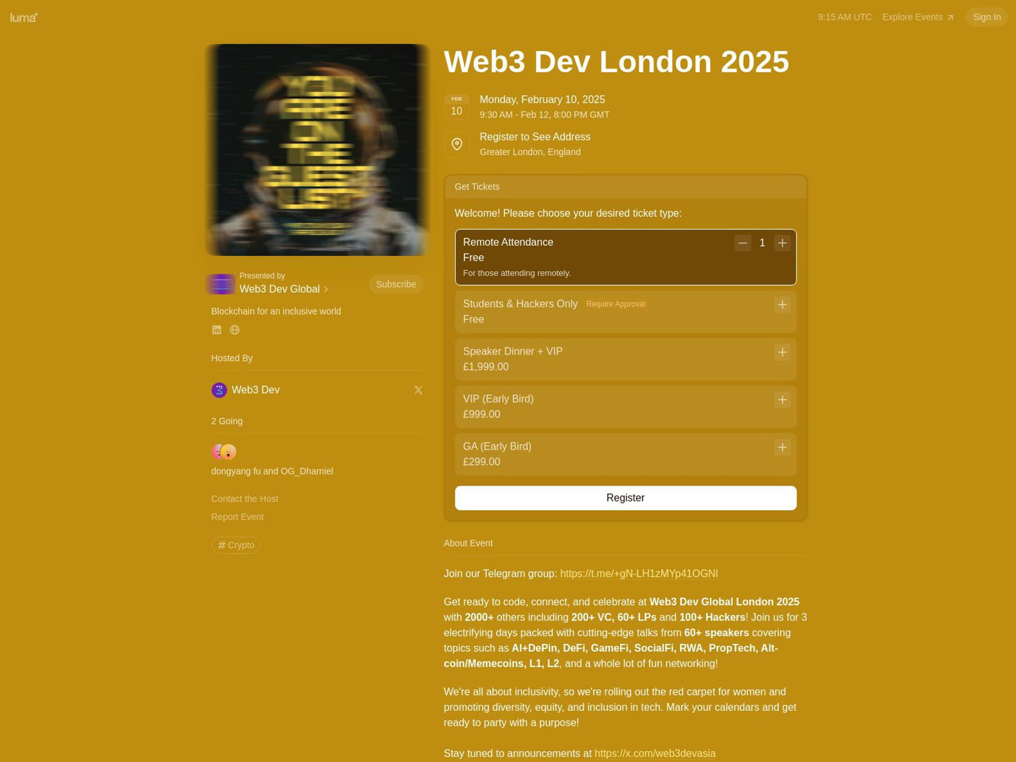 Web3 Dev London 2025 website