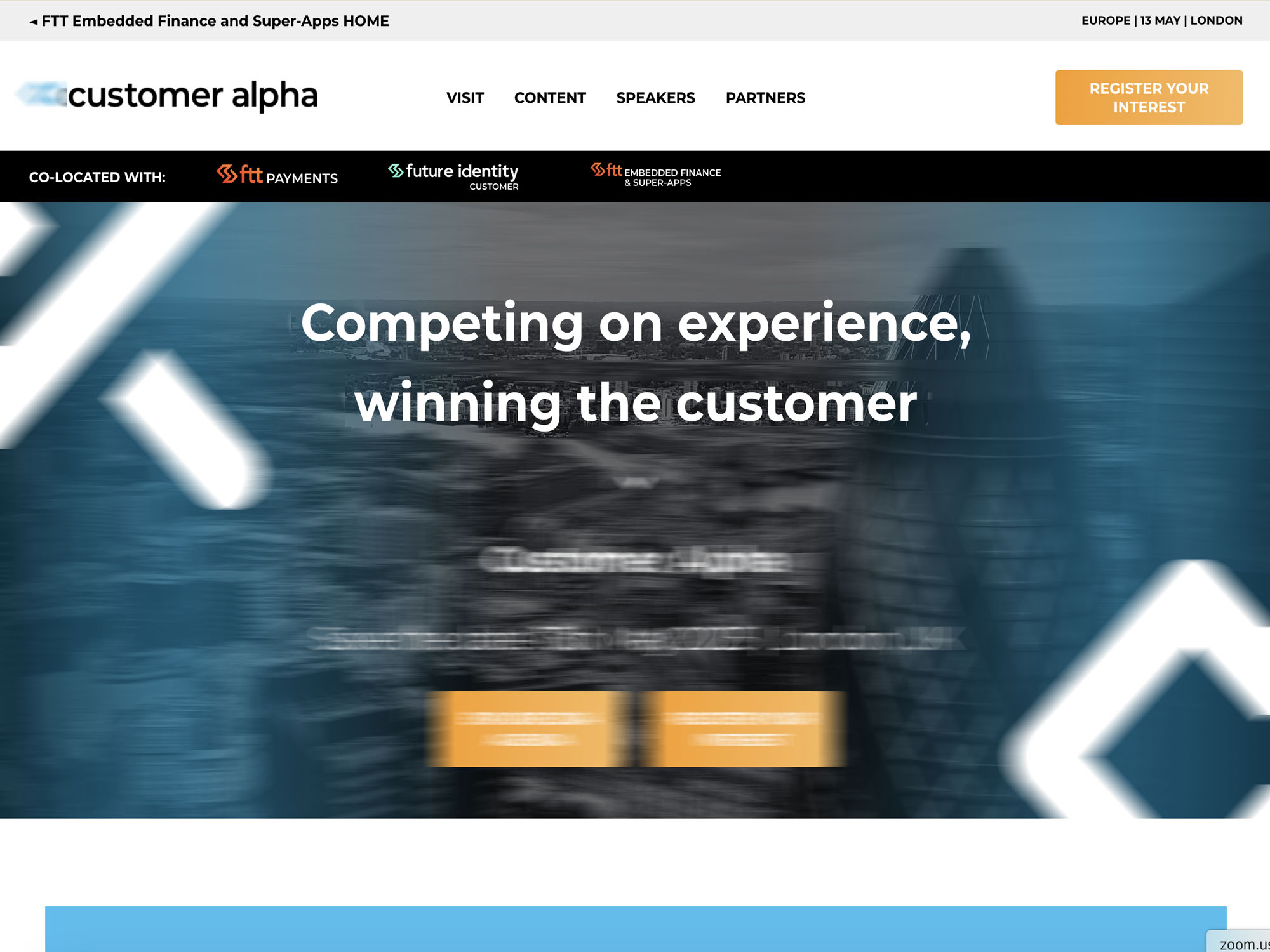 Customer Alpha Europe 2025 website