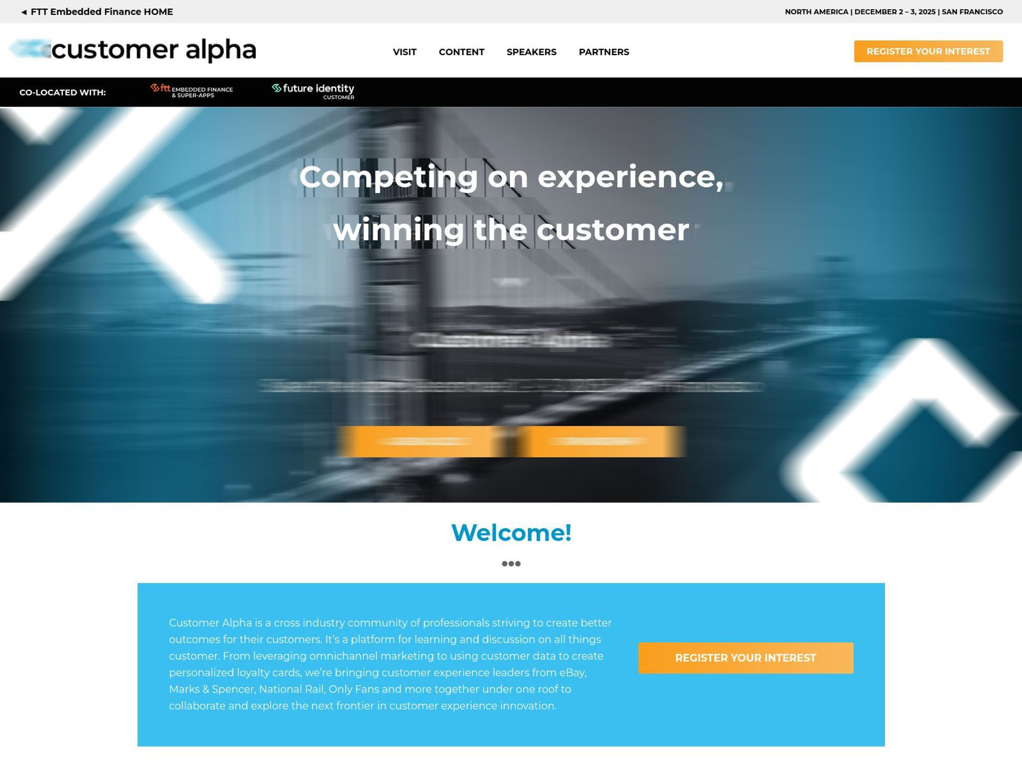 Customer Alpha North America West Coast 2025 website