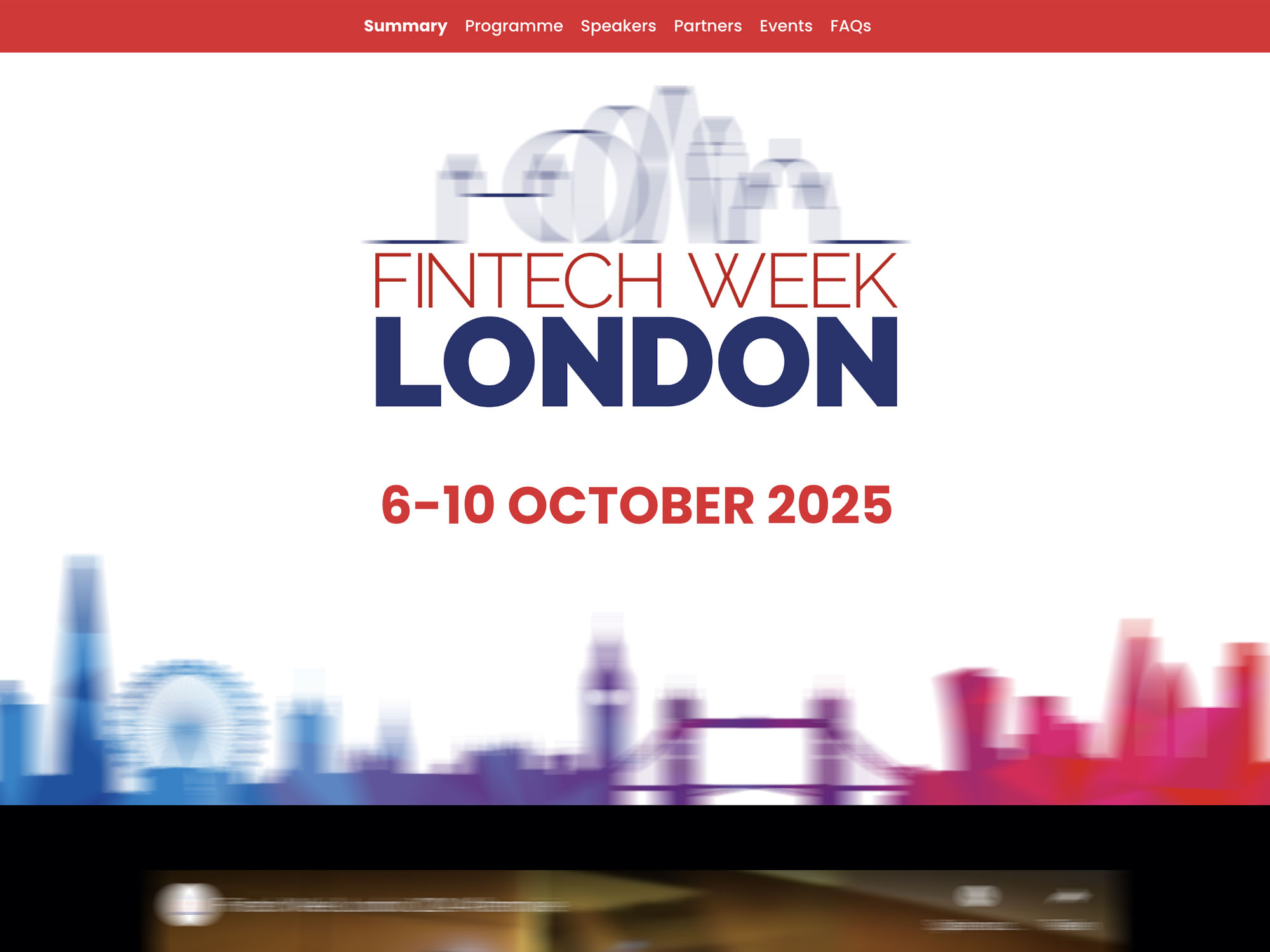 Fintech Week London 2025 website