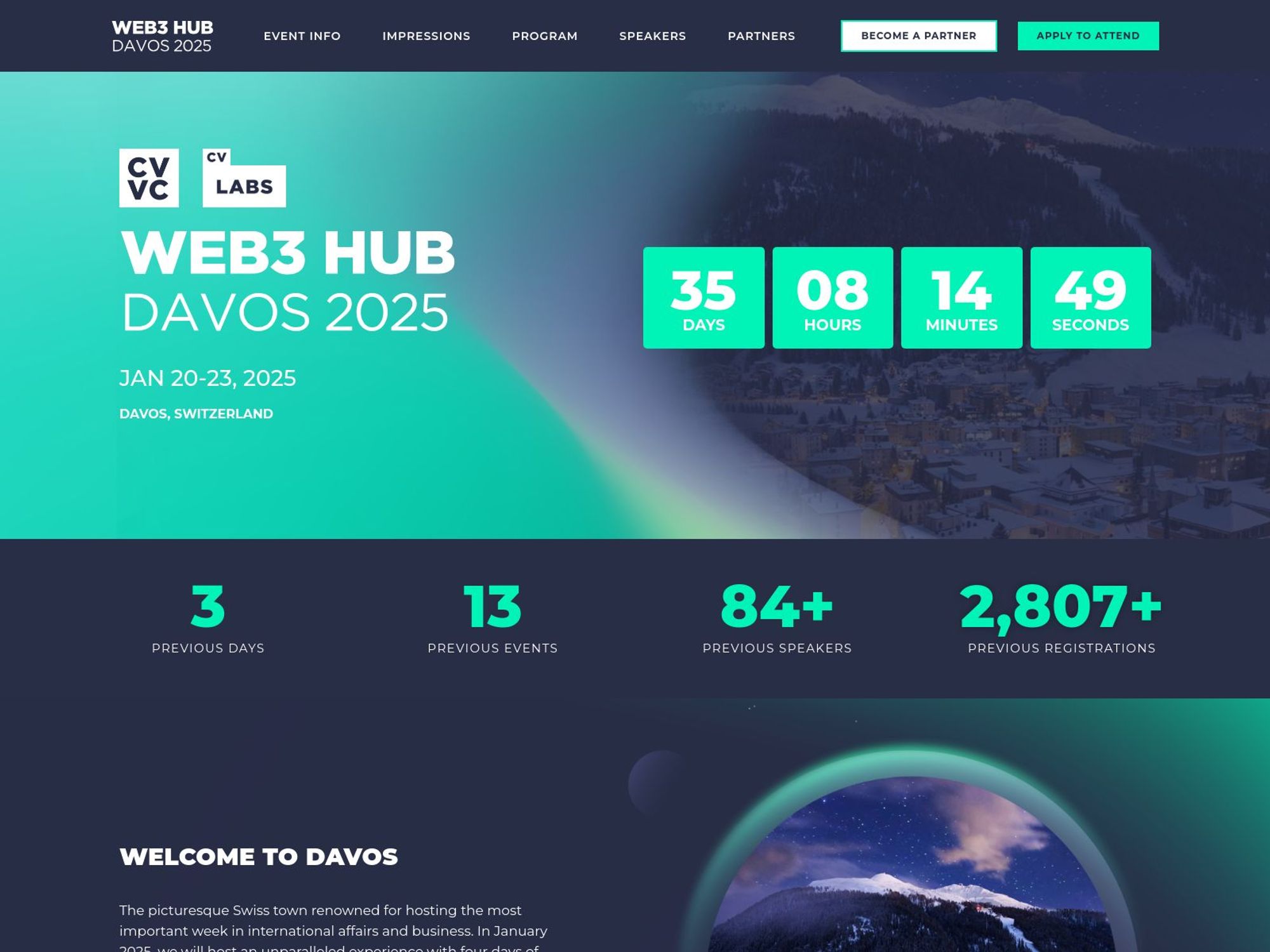 Web3 Hub Davos 2025 screenshot