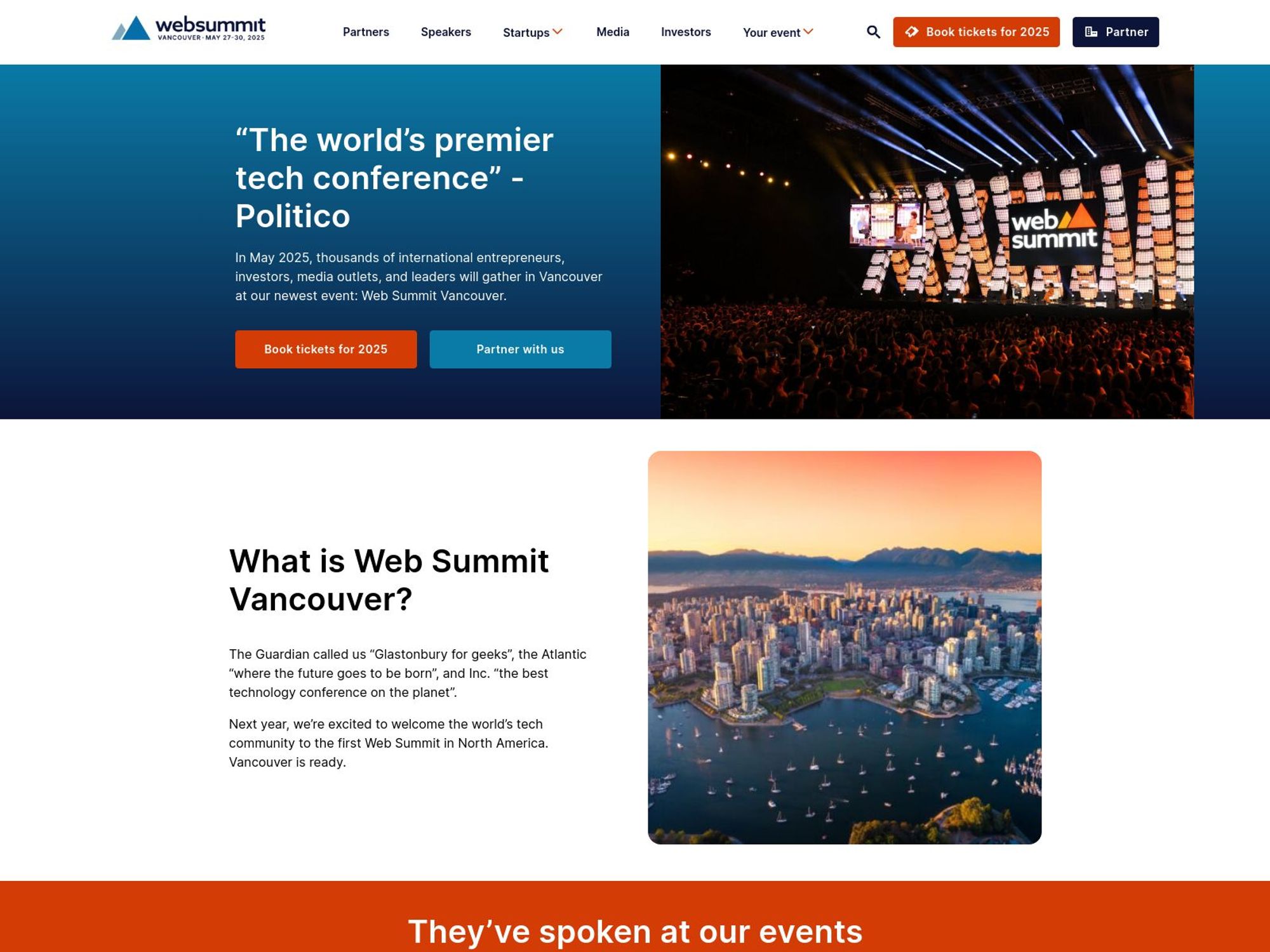 Web Summit Vancouver screenshot