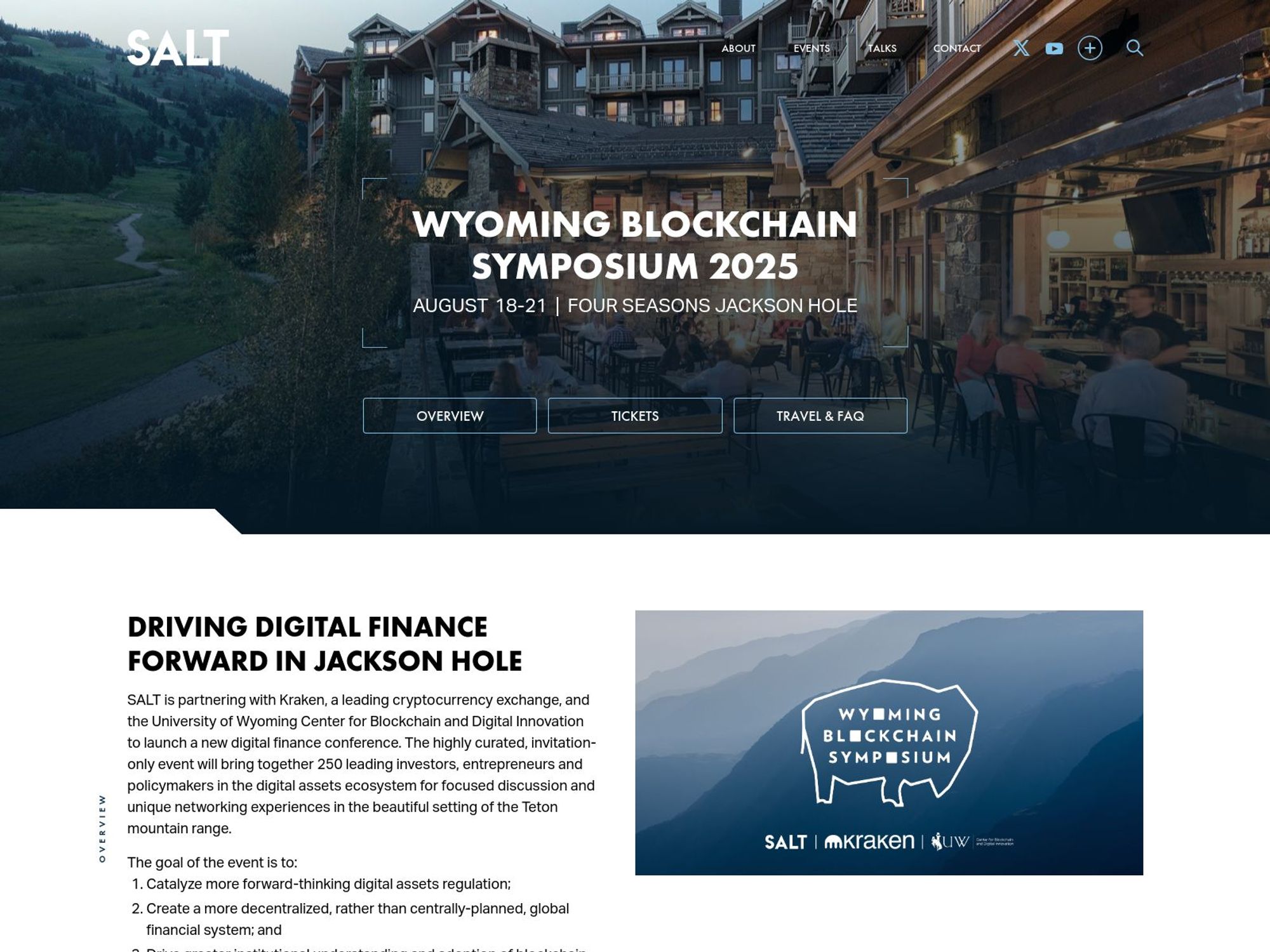 Wyoming Blockchain Symposium 2025 - SALT Conference screenshot