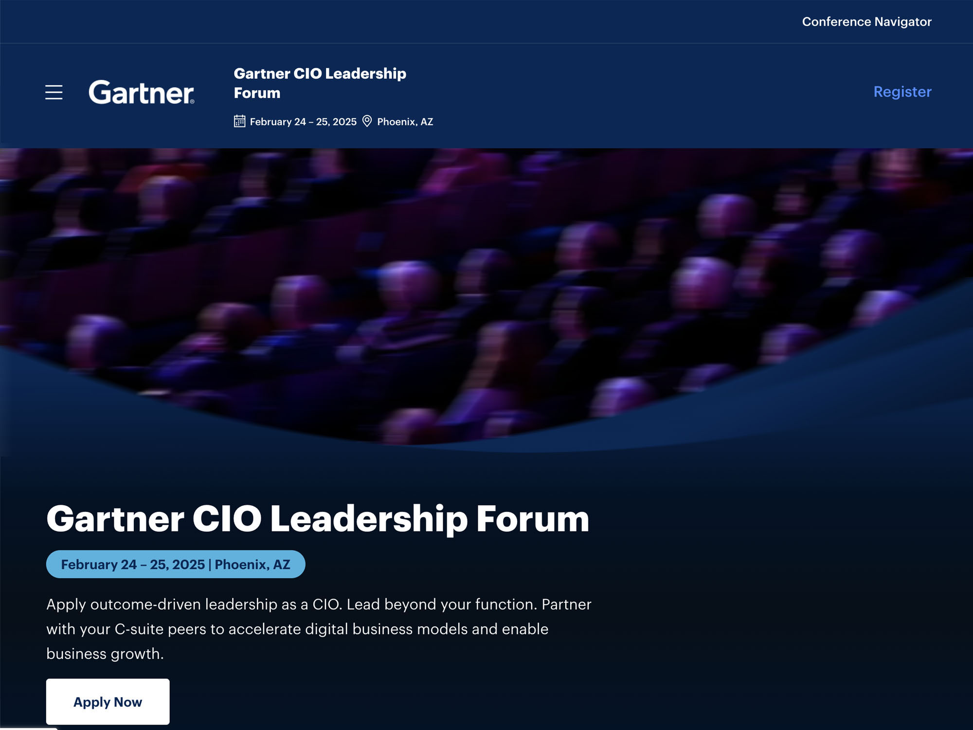 Gartner CIO Leadership Forum screenshot