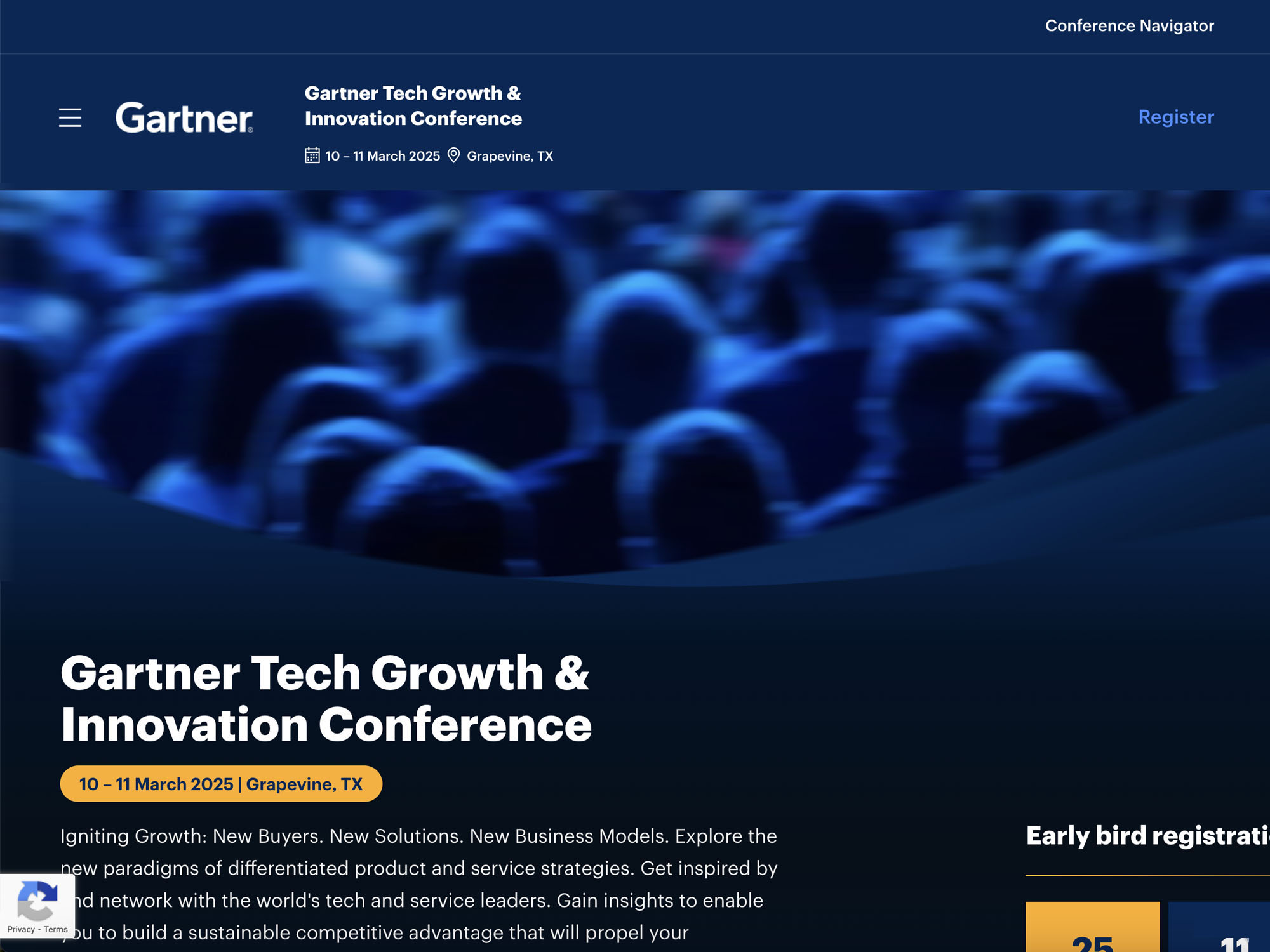 Gartner Tech Growth & Innovation Conference screenshot