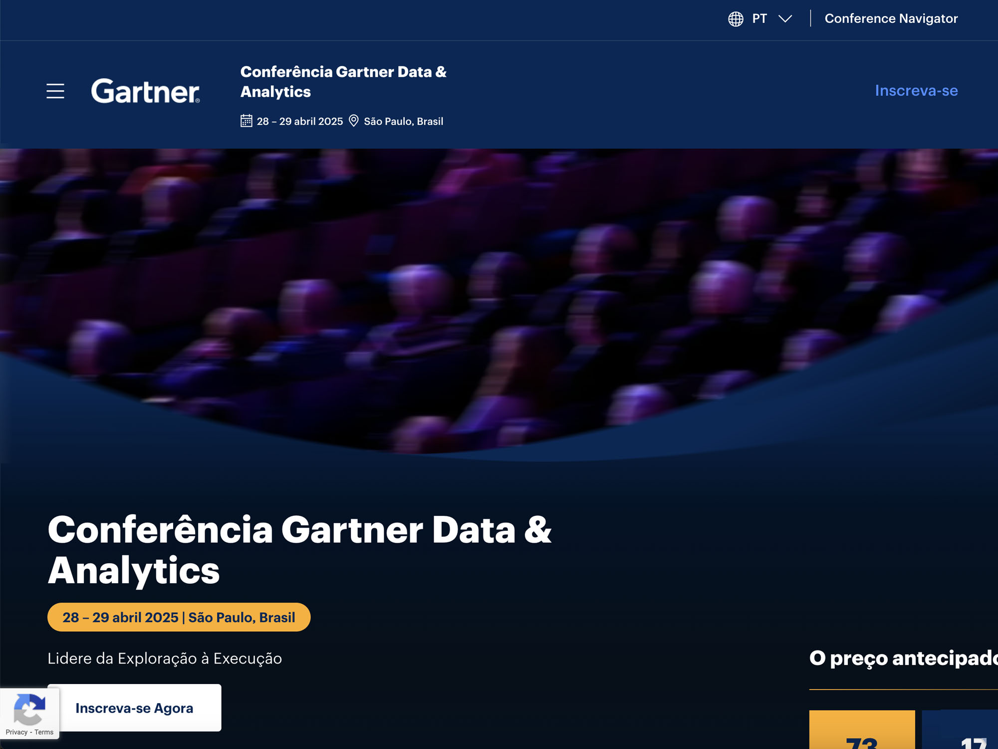 Conferência Gartner Data & Analytics screenshot