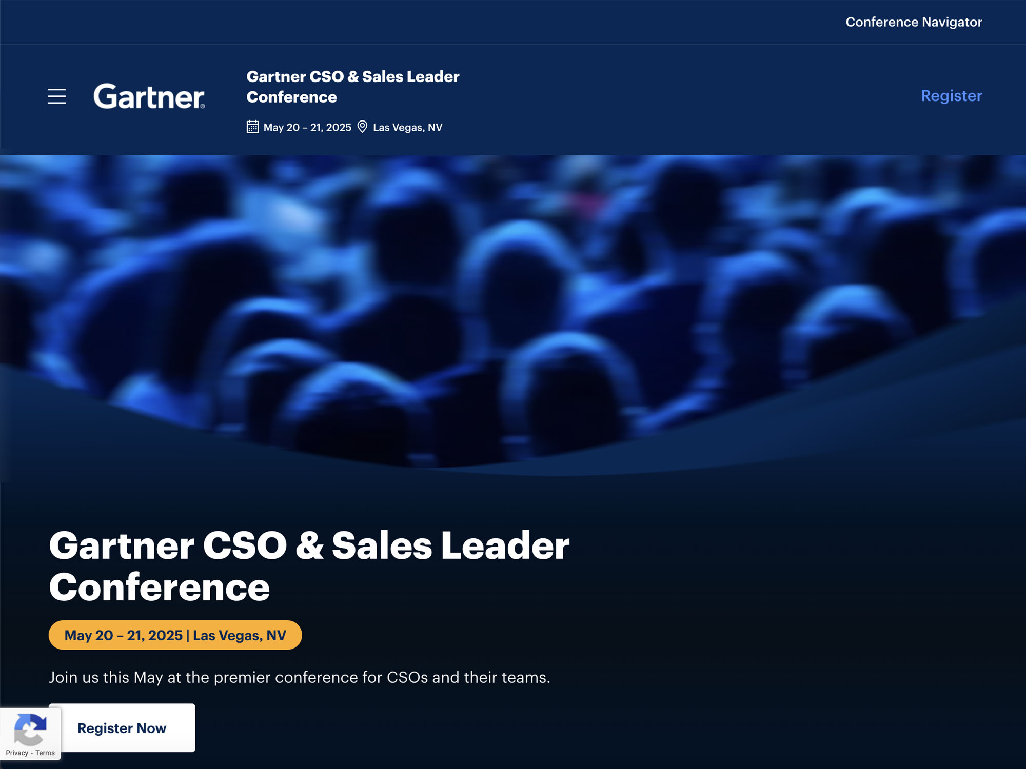 Gartner CSO & Sales Leader Conference screenshot