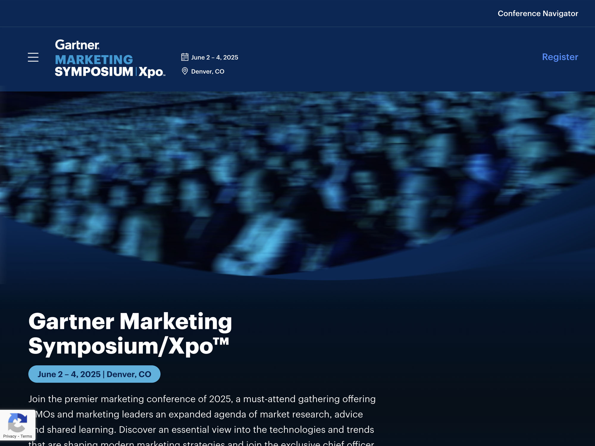 Gartner Marketing Symposium/Xpo™ screenshot