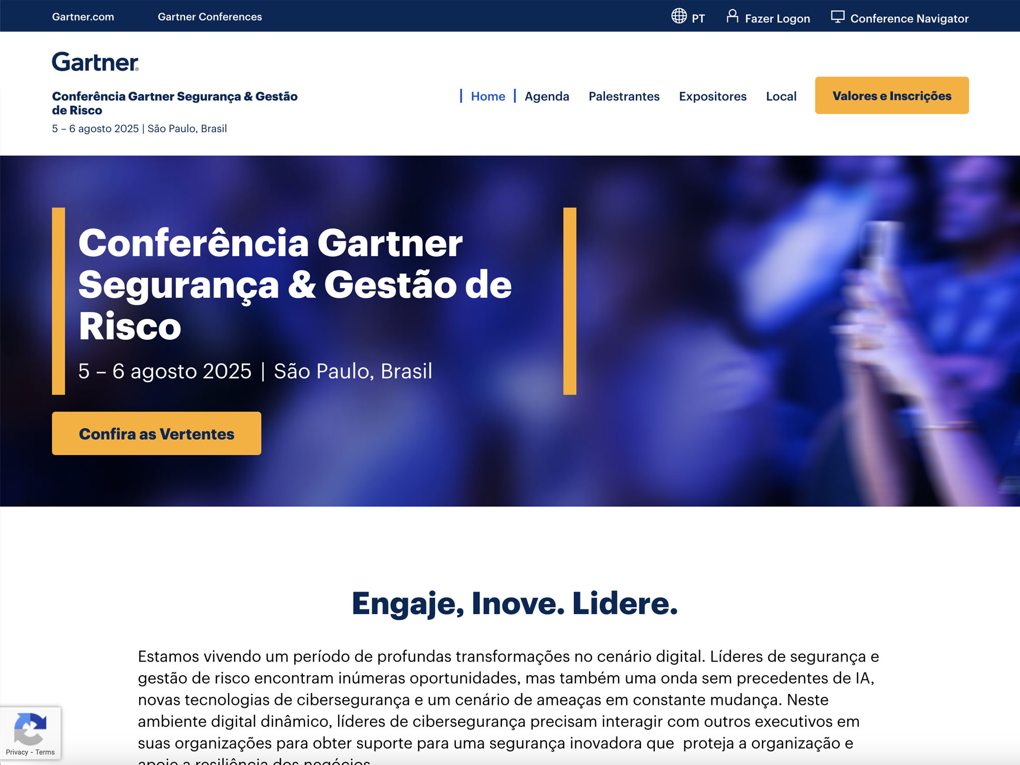 Conferência Gartner Segurança & Gestão de Risco screenshot