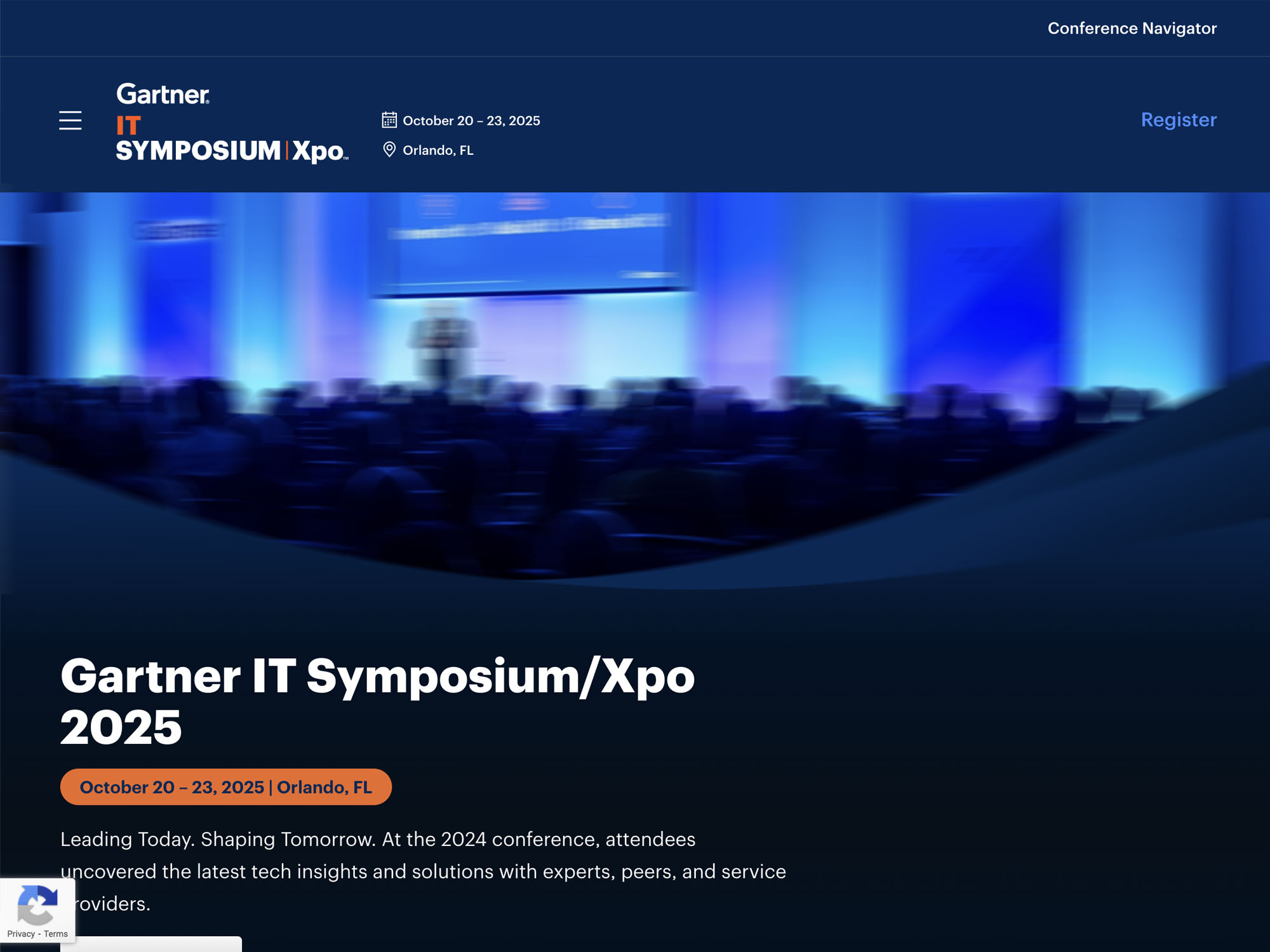 Gartner IT Symposium/Xpo 2025 screenshot