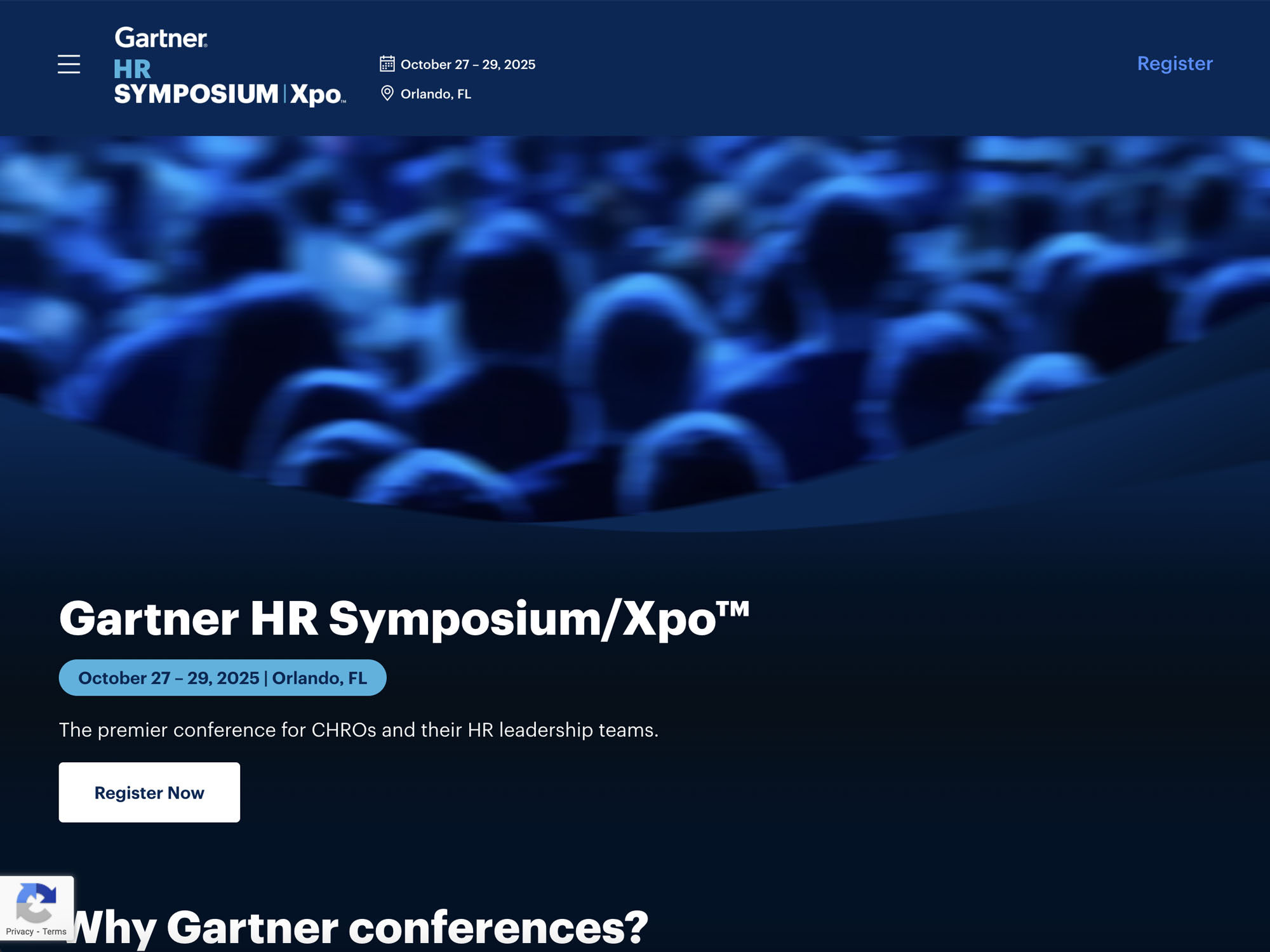 Gartner HR Symposium/Xpo™ screenshot